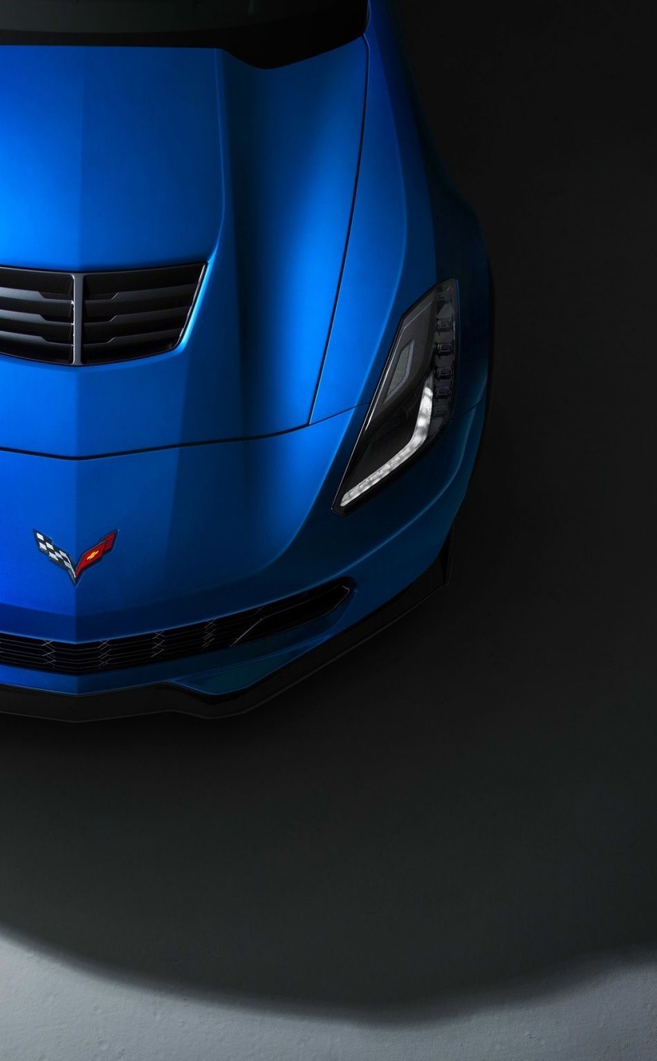 950x1534 Blue Corvette Wallpaper