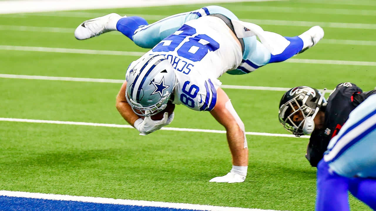 1280x720 Download Dalton Schultz Athletic Catch Dallas Cowboys Wallpaper