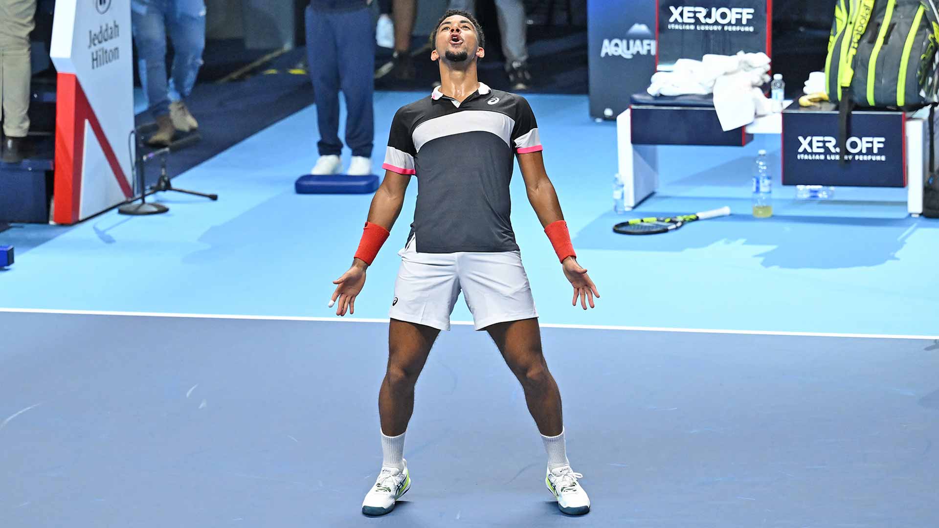 1920x1080 Fils Jeddah 2023 Ronaldo Celebration. Next Gen ATP Finals
