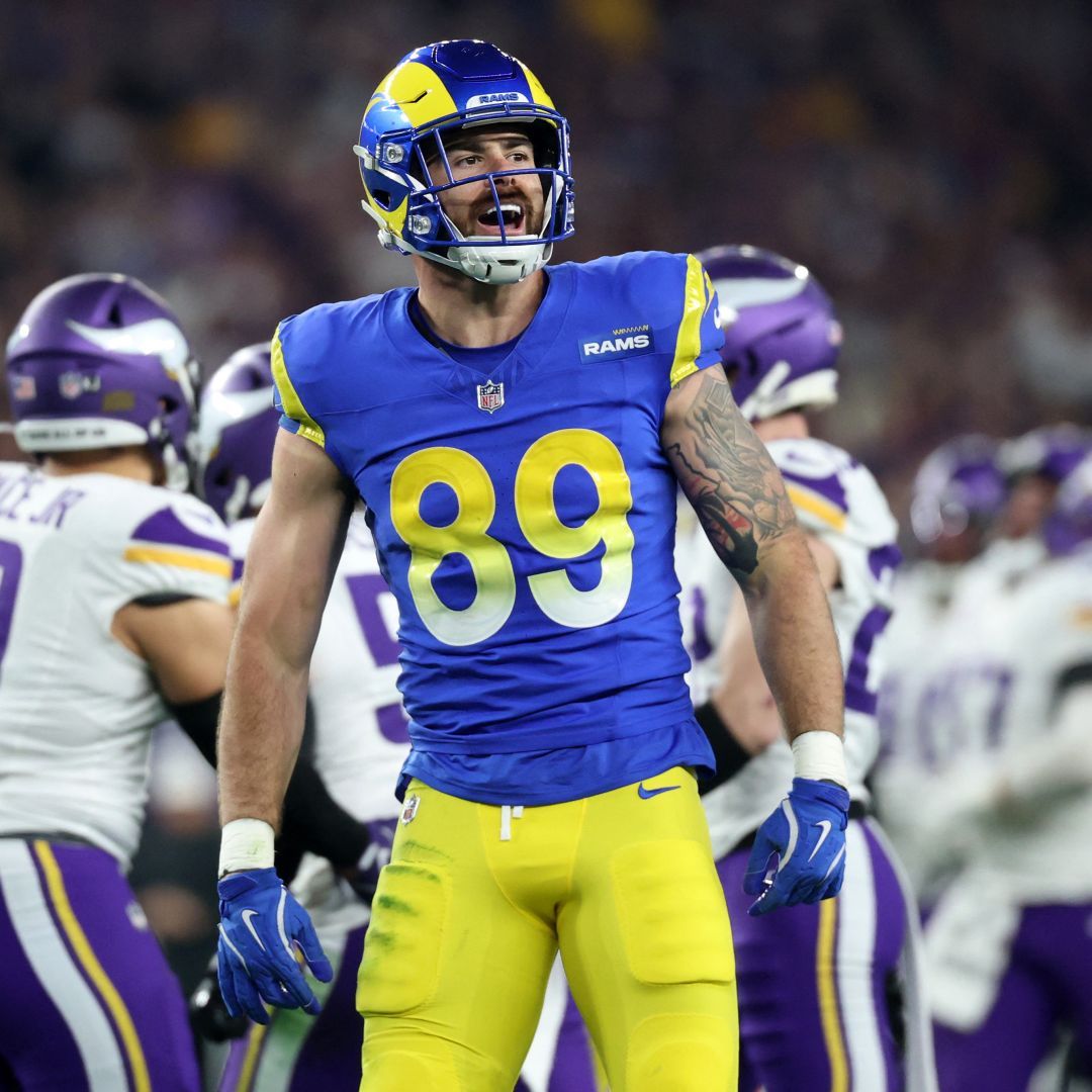 1080x1080 LA Rams star Tyler Higbee rushed to hospital after coughing up blood following NFL playoff win over Vikings