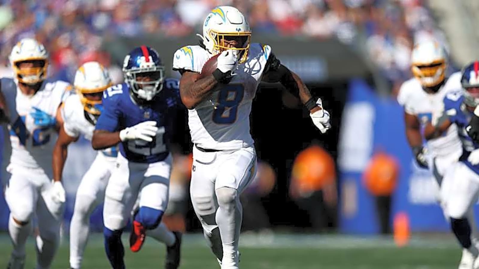 1600x900 Despite loss to Giants, Omarion Hampton emerges as bright spot for Chargers