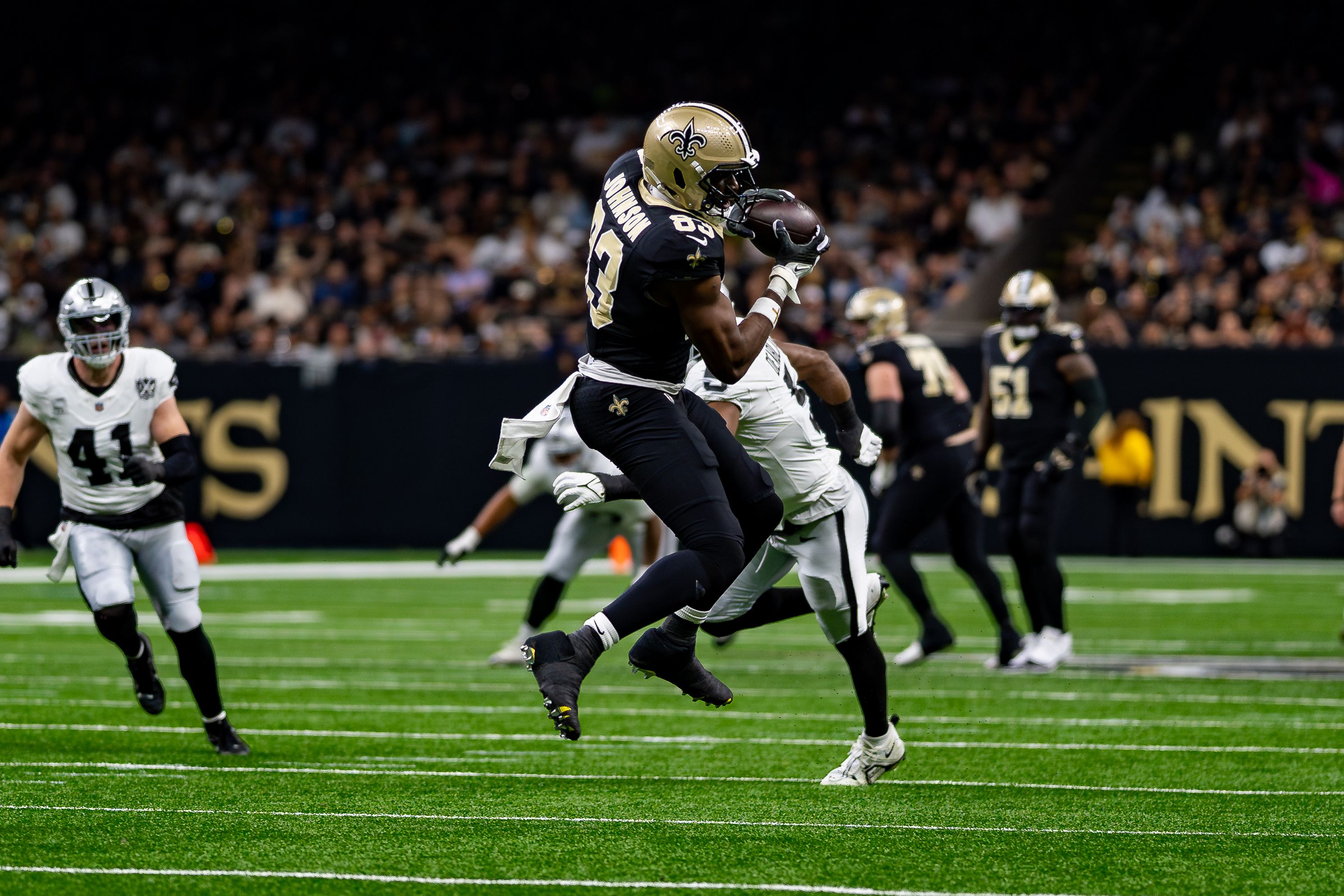 2980x1987 Expectations are high for Saints tight end Juwan Johnson heading into next season