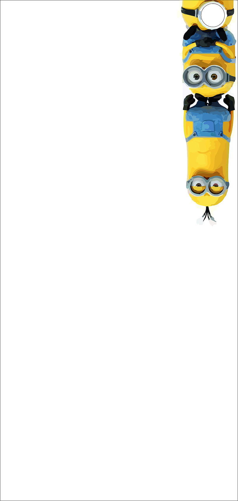 800x1687 S10 PUNCH HOLE, minion, minions, punch hole, samsung, white, HD phone wallpaper