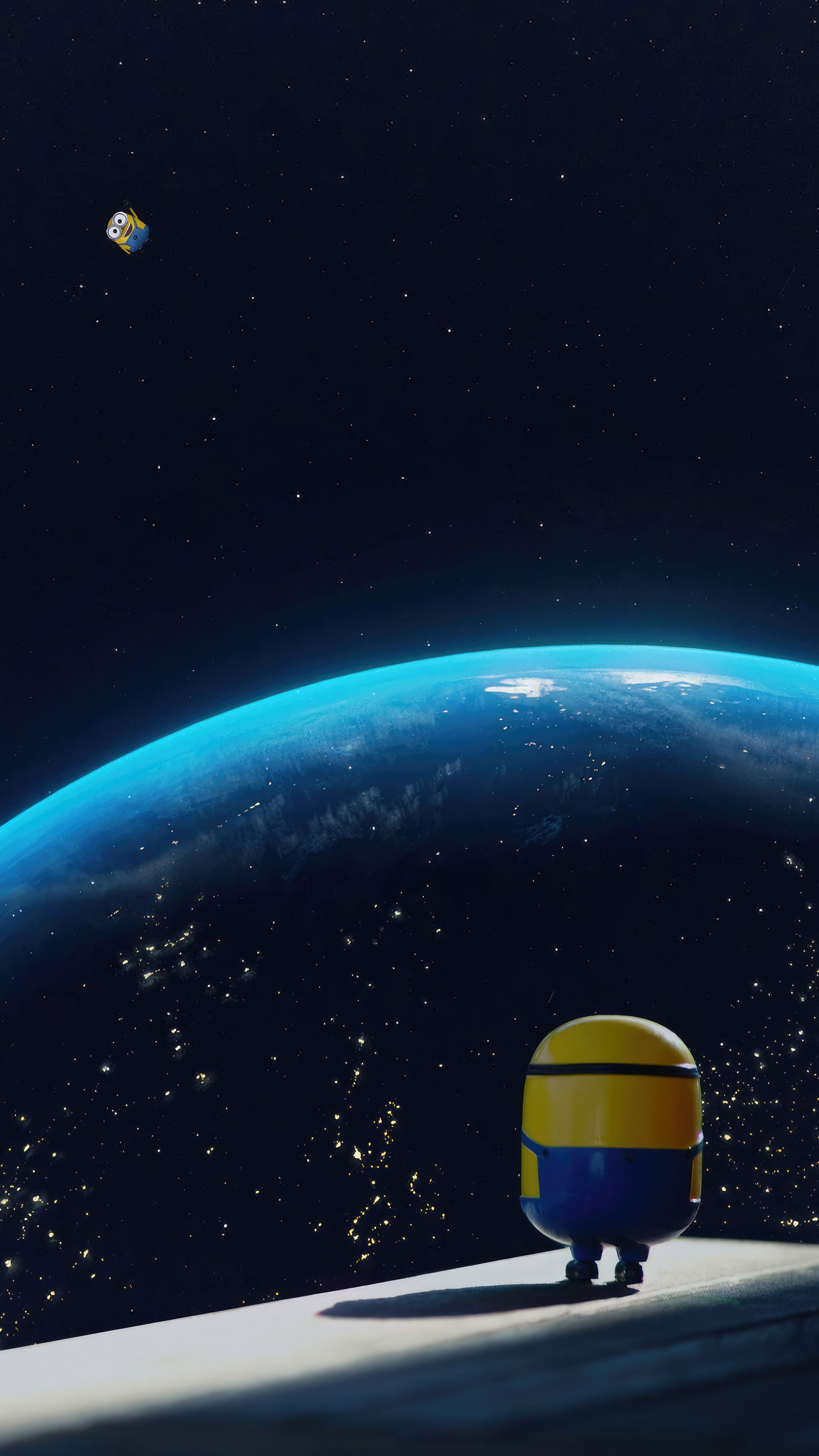 2160x3840 Minion On Moon 4k Sony Xperia X, XZ, Z5 Premium , HD 4k Wallpaper, Image, Background, Photos and Picture