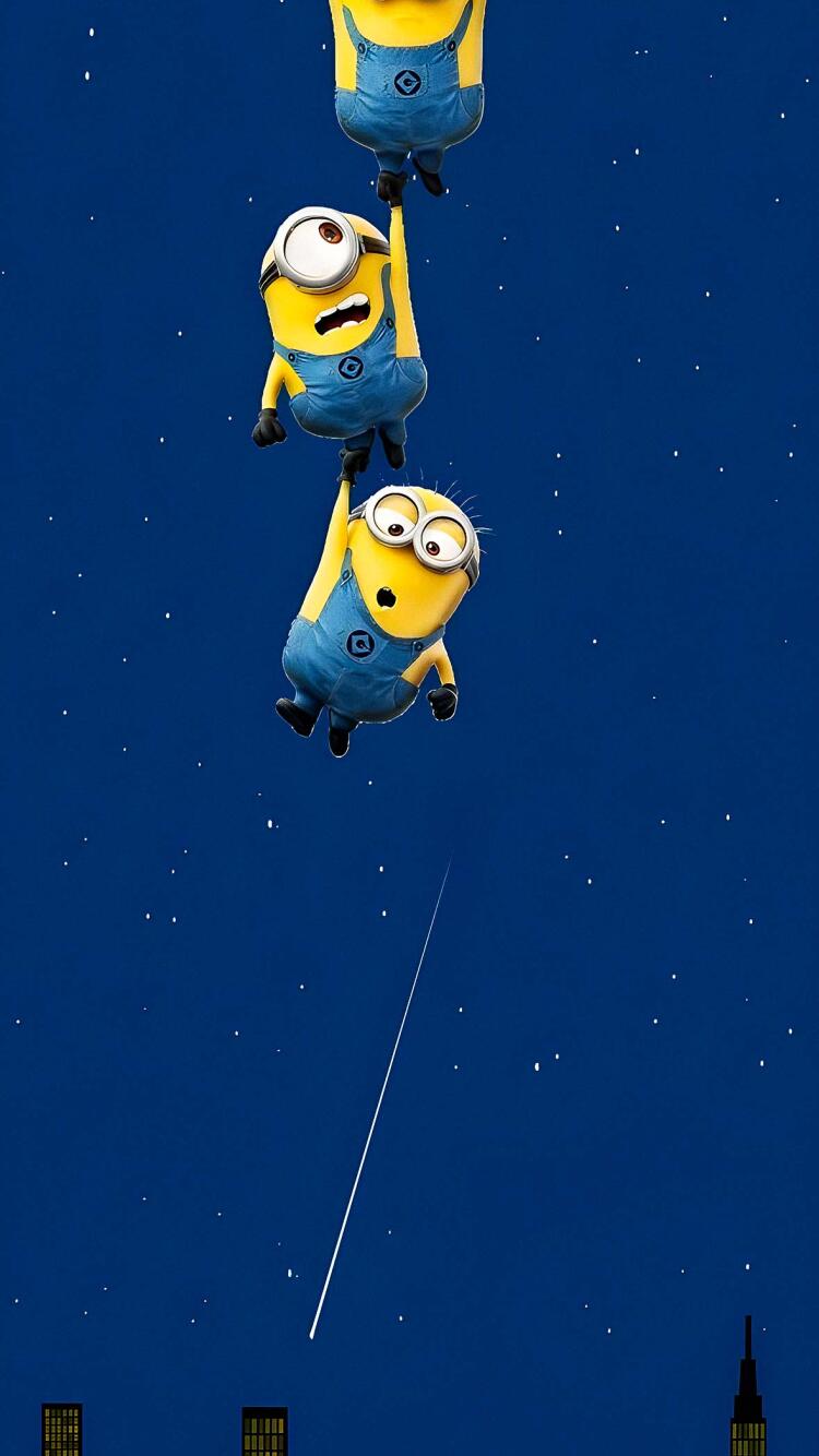 750x1334 Despicable Me Minions Shooting Star City Wallpaper 4k iPhone