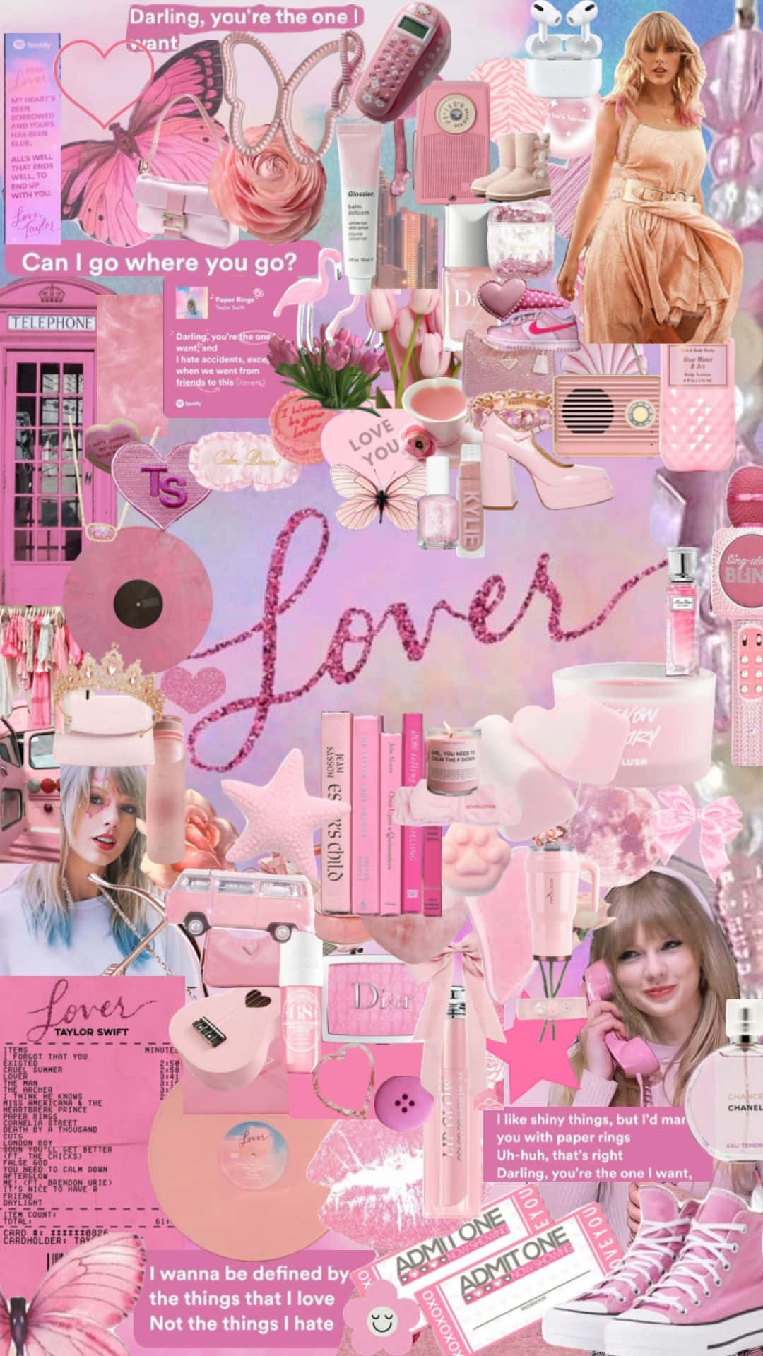 1080x1920 Download Taylor Swift Lover Aesthetic Collage Wallpaper