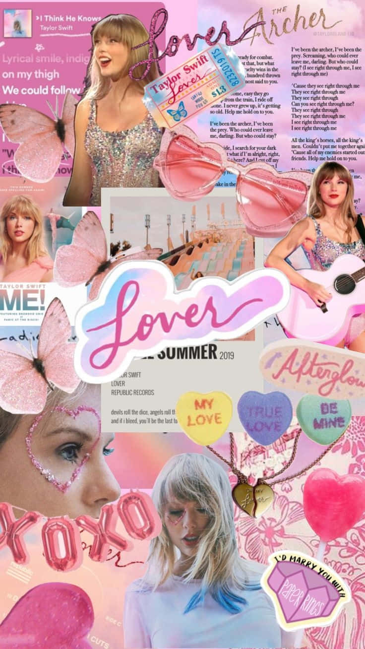 736x1308 Download Taylor Swift Lover Aesthetic Collage Wallpaper