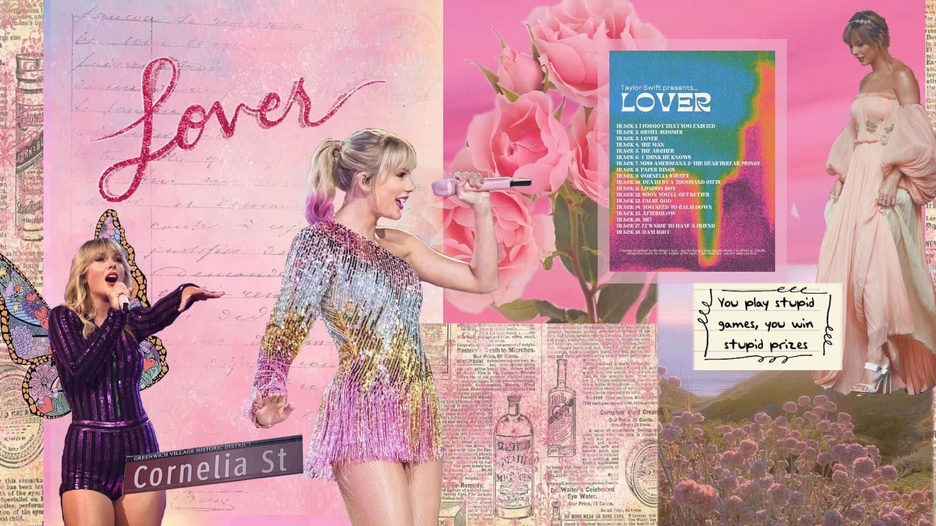 1920x1080 Download Taylor Swift Lover Collage Wallpaper