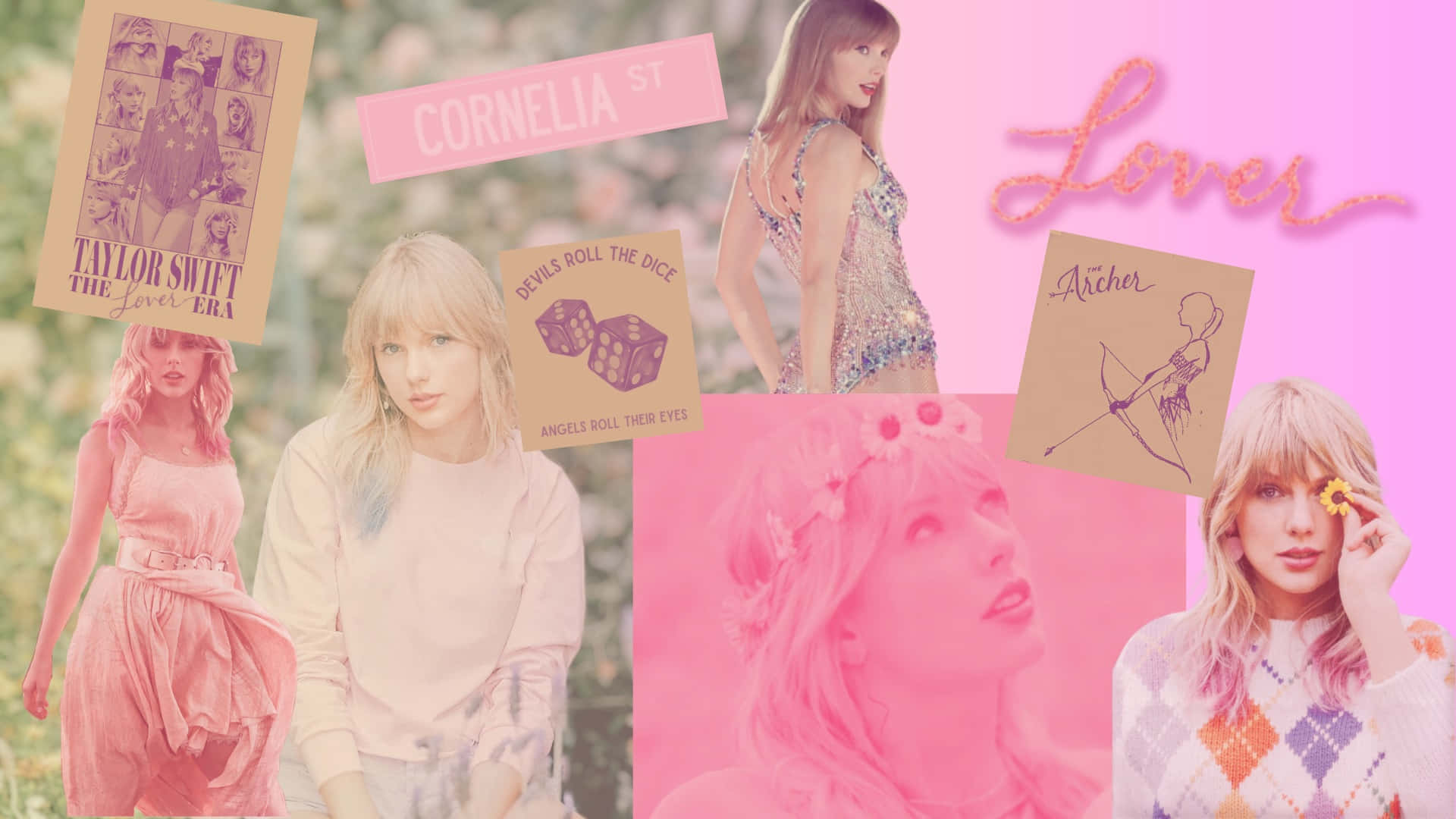 1920x1080 Download Taylor Swift Lover Aesthetic Collage Wallpaper