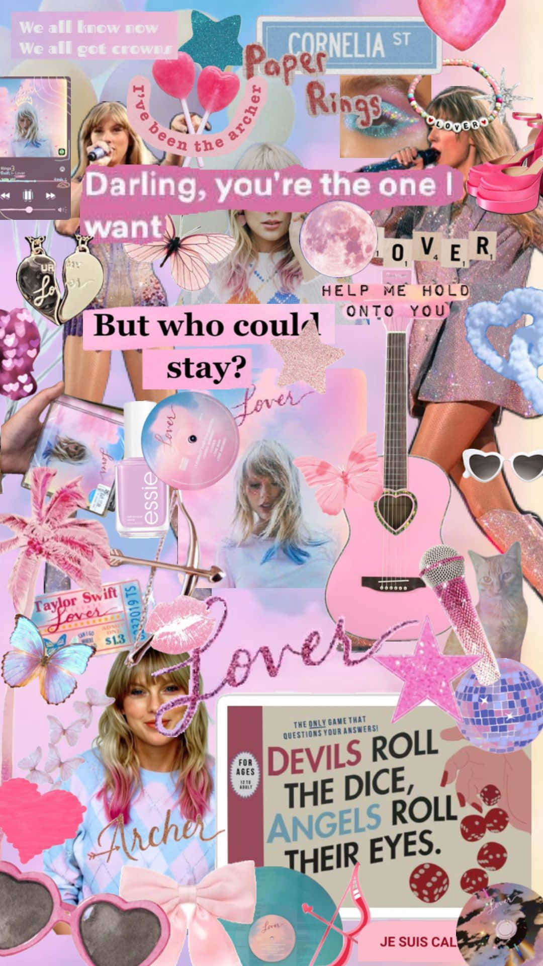 1080x1920 Download Taylor Swift Lover Collage Wallpaper