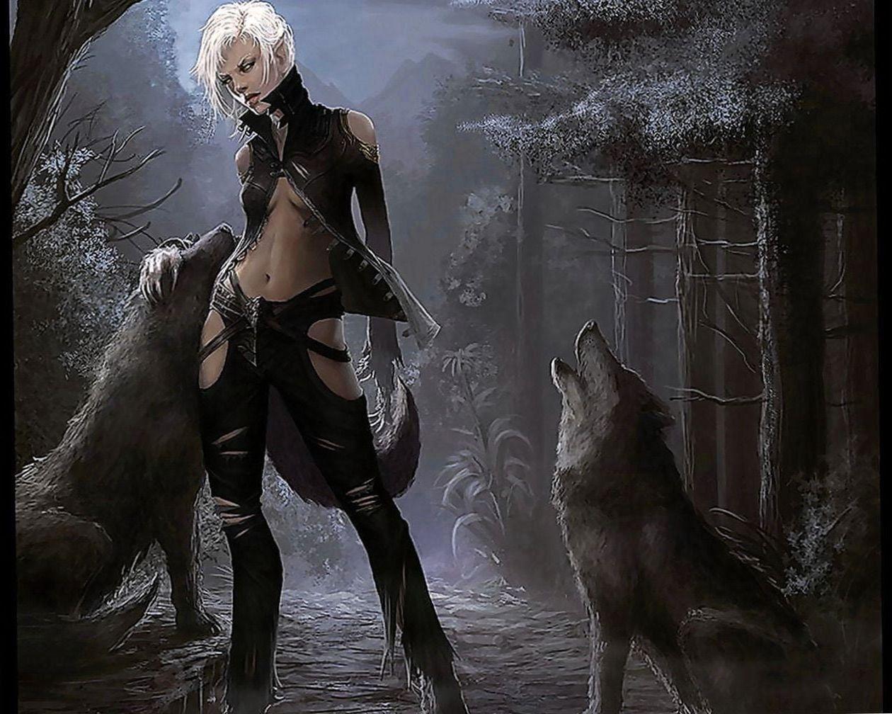 1260x1008 Wolf Girl Wallpaper