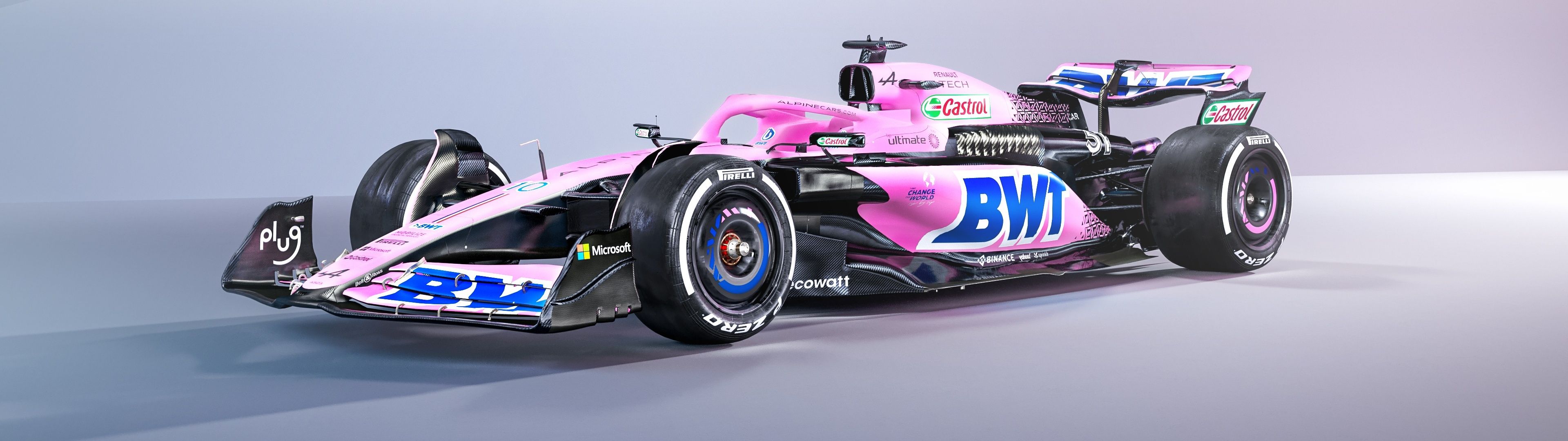 3840x1080 Alpine A523 Wallpaper 4K, Formula One cars, F1 Cars
