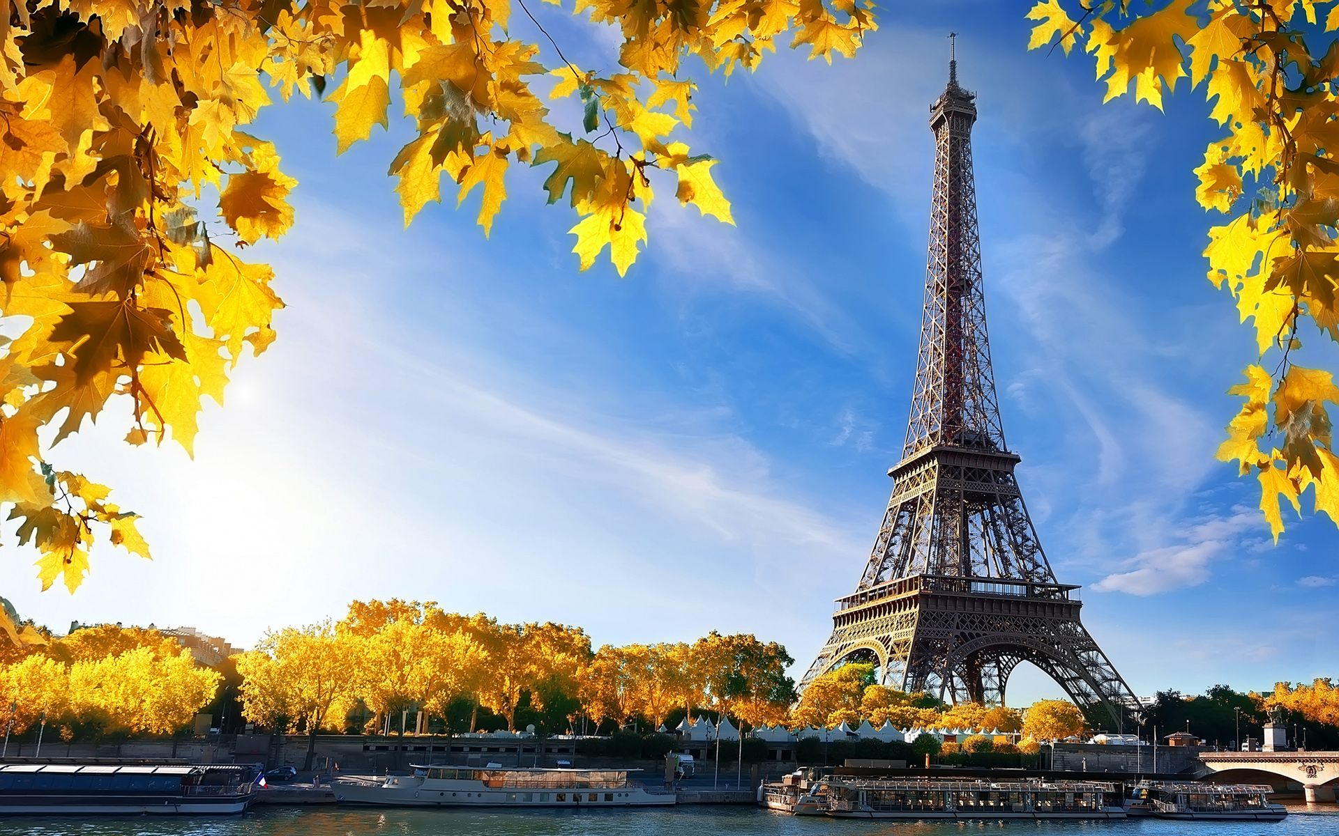 1920x1200 Download Fall France Paris Man Made Eiffel Tower HD Wallpaperx1200