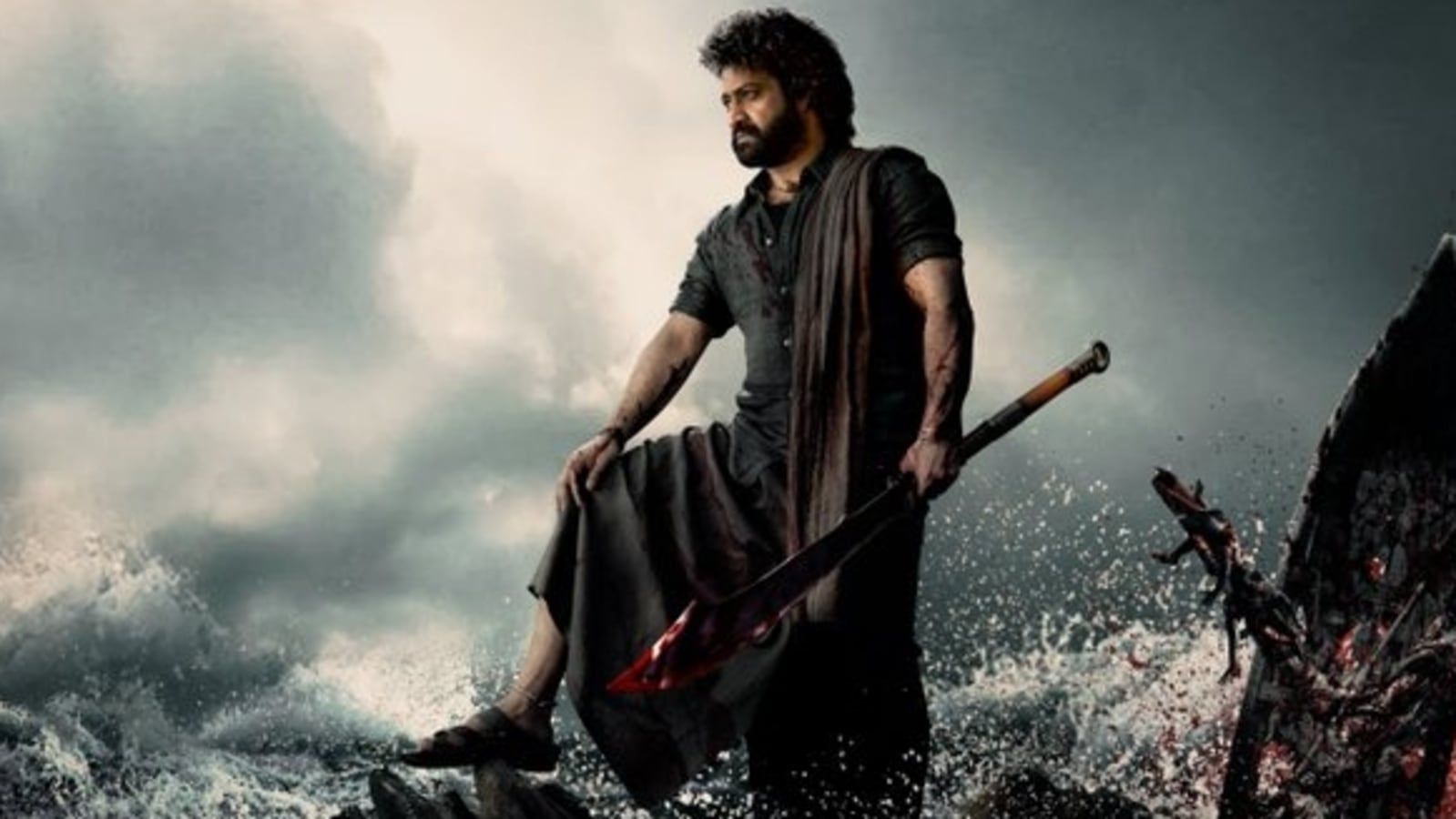 1599x900 Jr NTR's NTR 30 titled Devara, actor looks fierce in first look poster