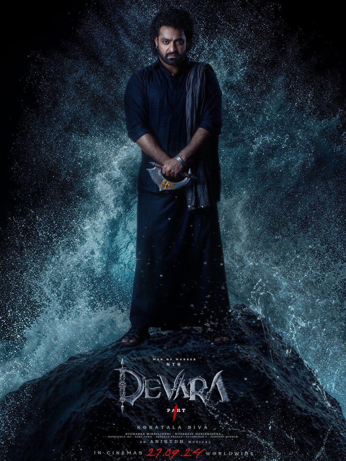 1200x1600 Devara: Jr NTR looks magnetic in new poster as makers announce trailer release date