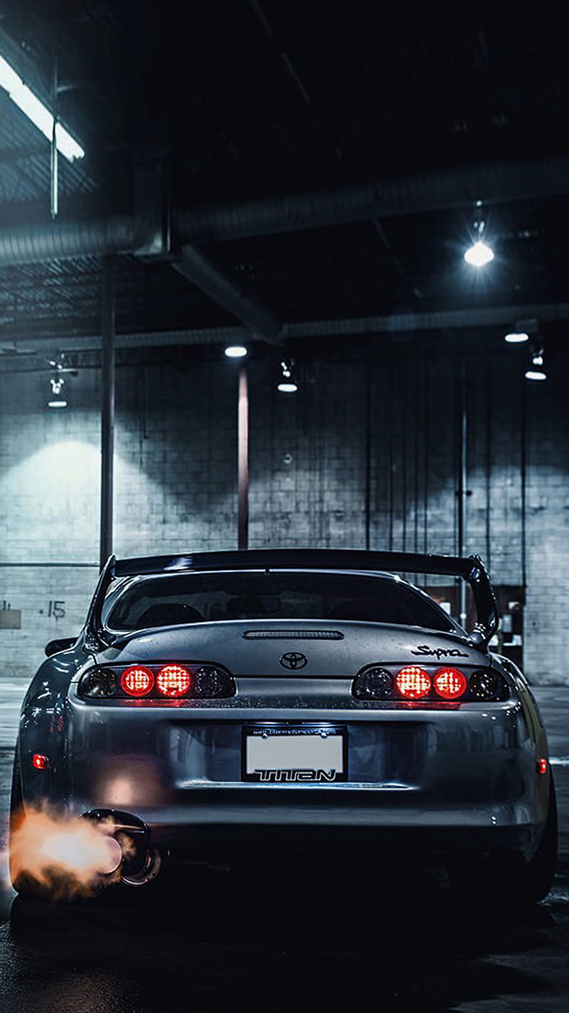800x1422 Supra JDM, car, engine, flames, gris, japan, toyota, HD phone wallpaper