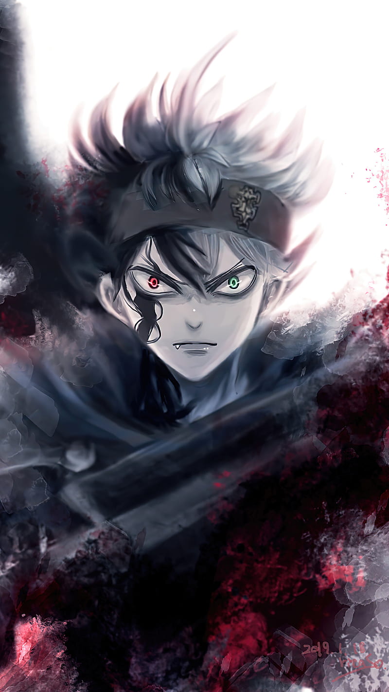 800x1422 ASTA, anime, asta demon, black, black clover, demon, espada, japan, manga, HD phone wallpaper