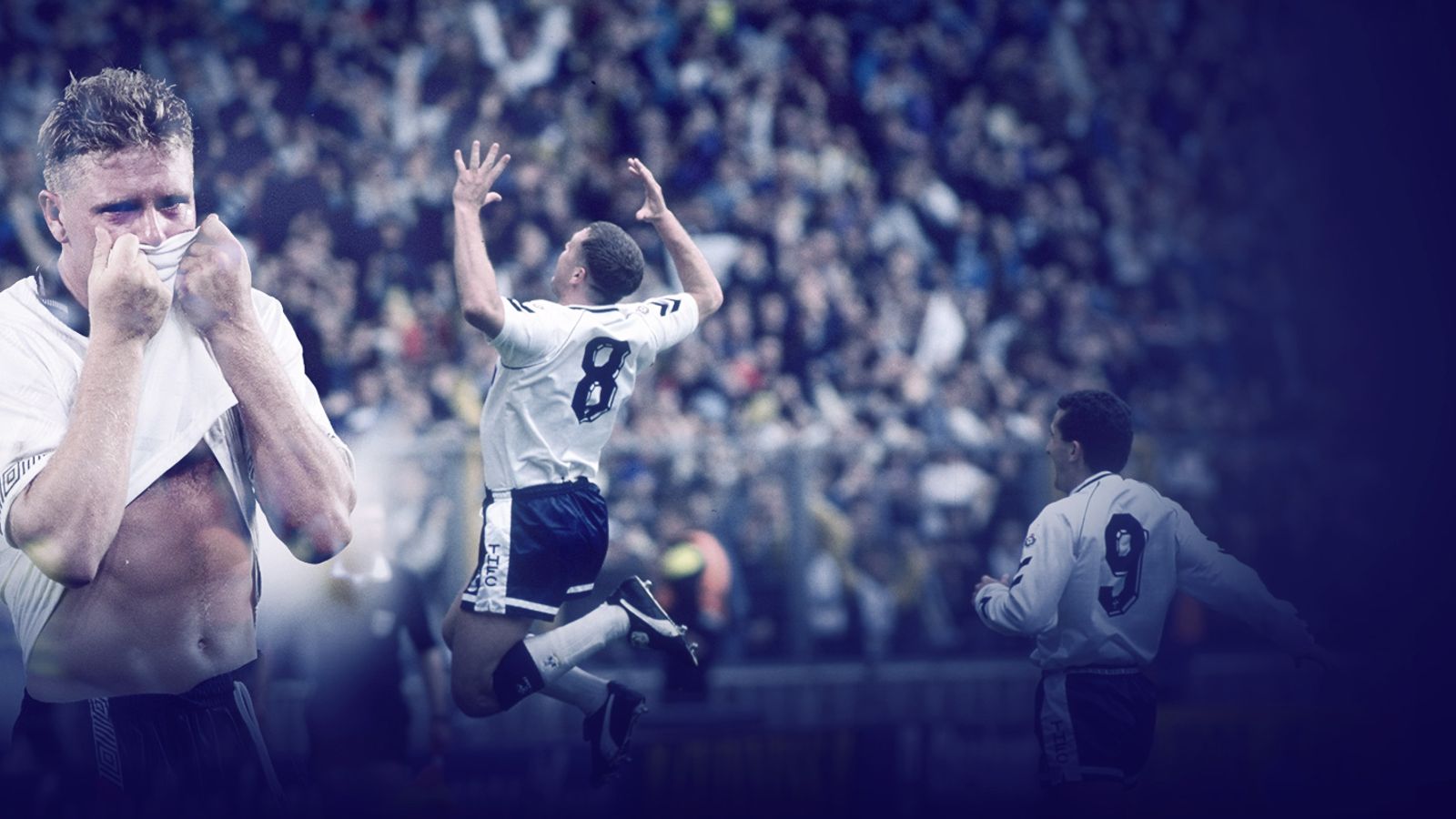 1600x900 Paul Gascoigne's iconic moments, from tears in Turin to FA Cup heroics