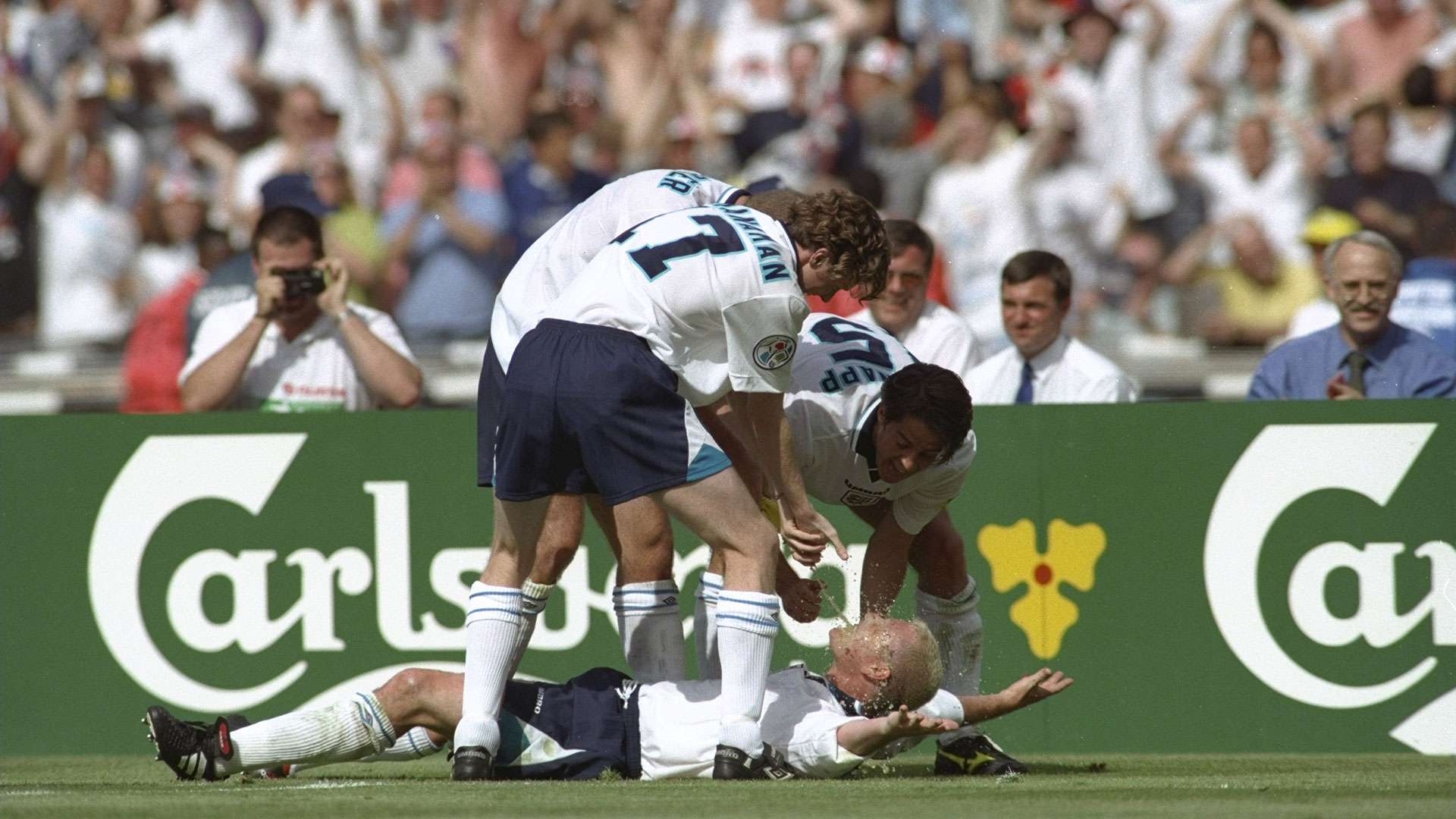 1920x1080 Explained: Gascoigne's iconic Euro 96 'Dentist's Chair' celebration in England vs Scotland classic. Goal.com English Qatar