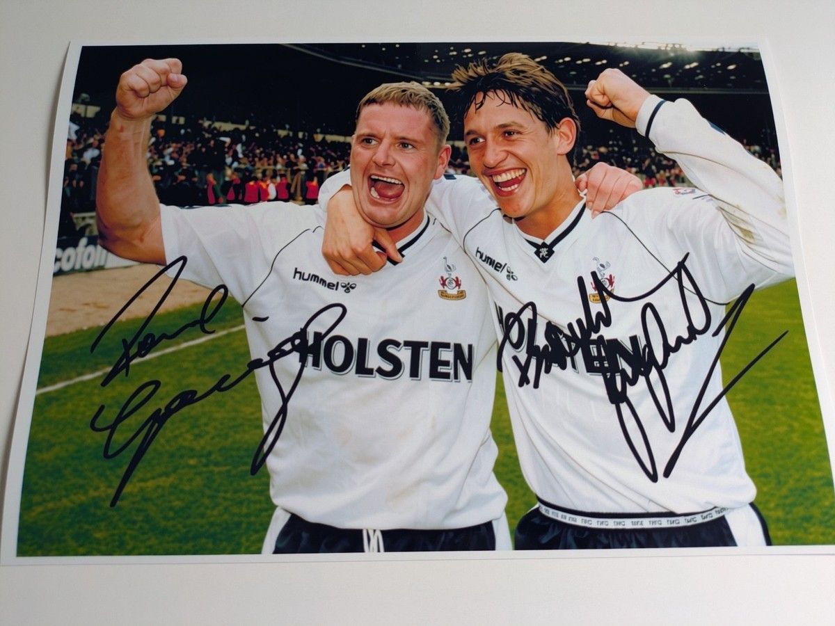 1200x900 TOTTENHAM HOTSPUR FC GARY LINEKER & GAZZA PAUL GASCOIGNE SIGNED PRE PRINT A4