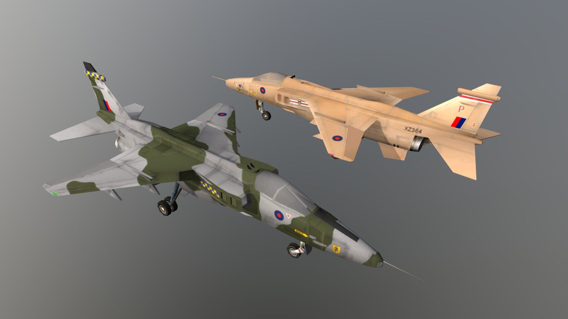 1920x1080 Sepecat Jaguar Low Poly model by blackfirefilms [859da1b]