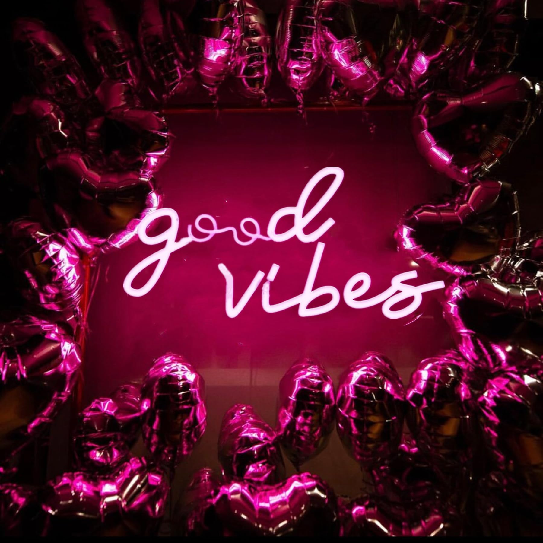1800x1800 Good Vibes Neon Sign