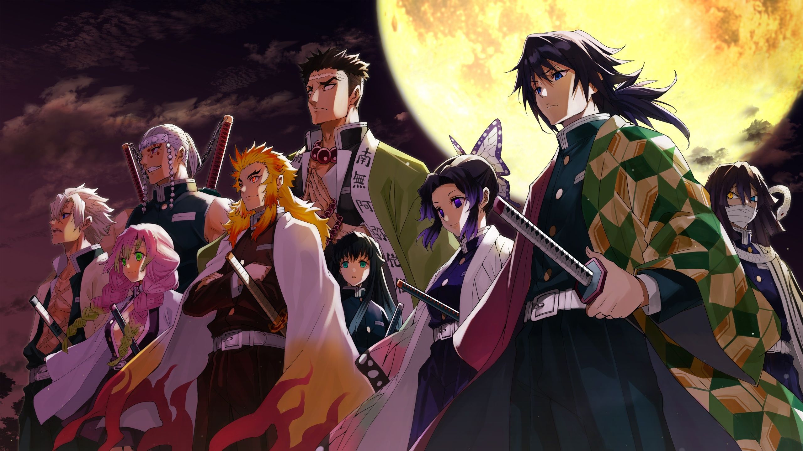 2560x1440 Demon Slayer: Kimetsu no Yaiba Wallpaper 4K, Character art, 5K
