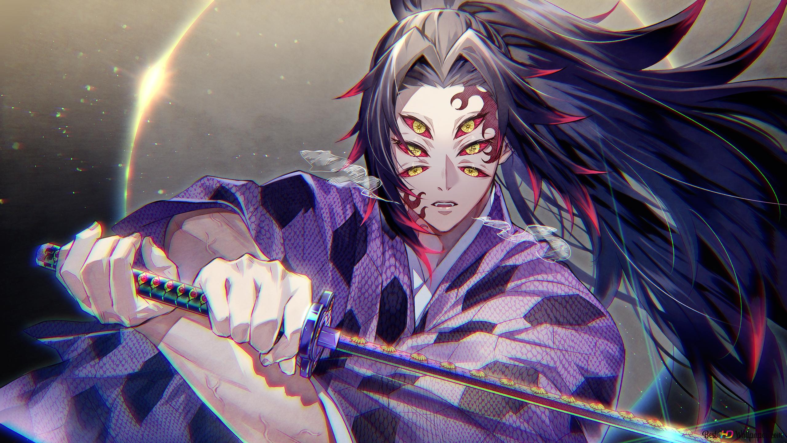 2560x1440 Demon slayer: kimetsu no yaiba kokushibo 2K wallpaper download