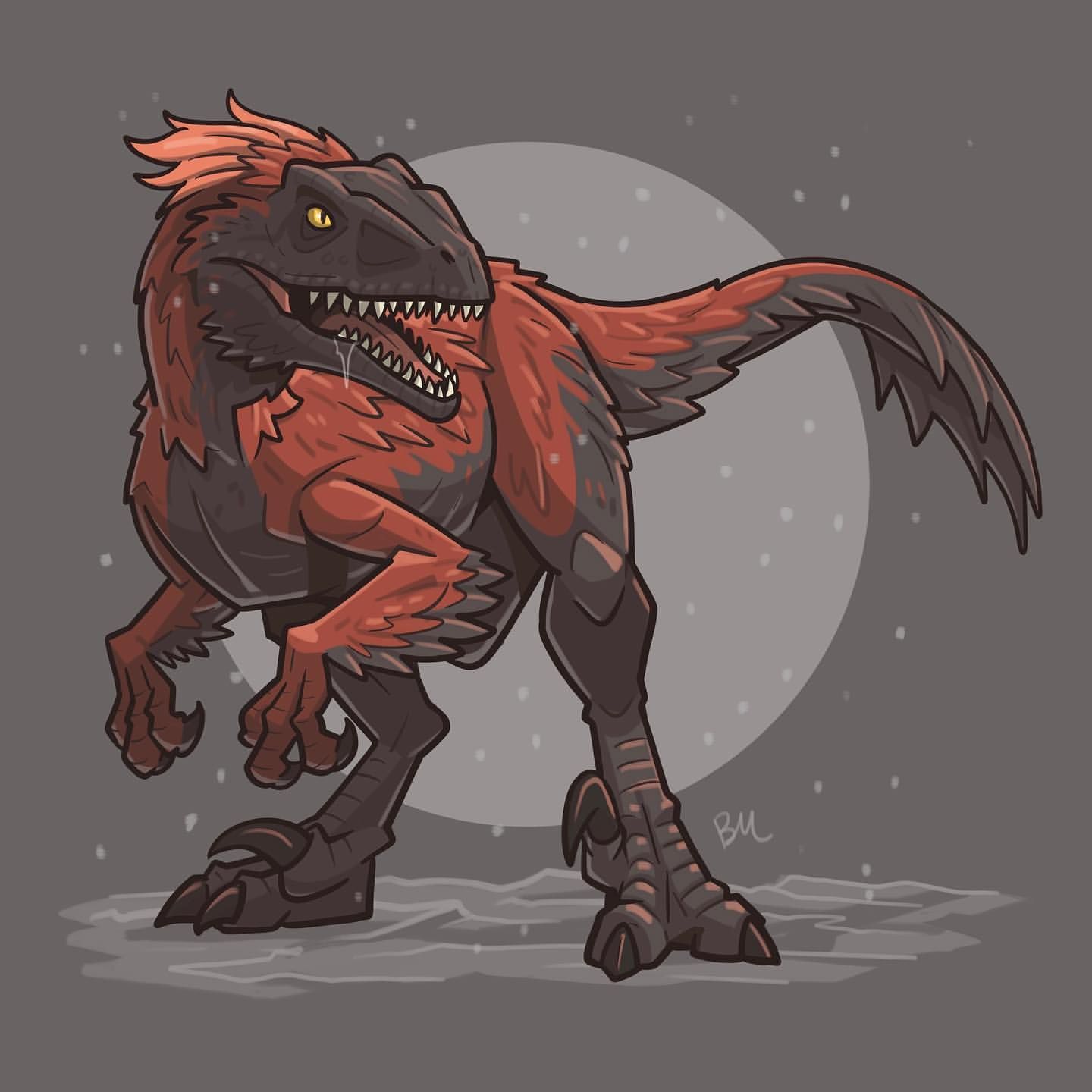 1440x1440 Pyroraptor Wallpaper