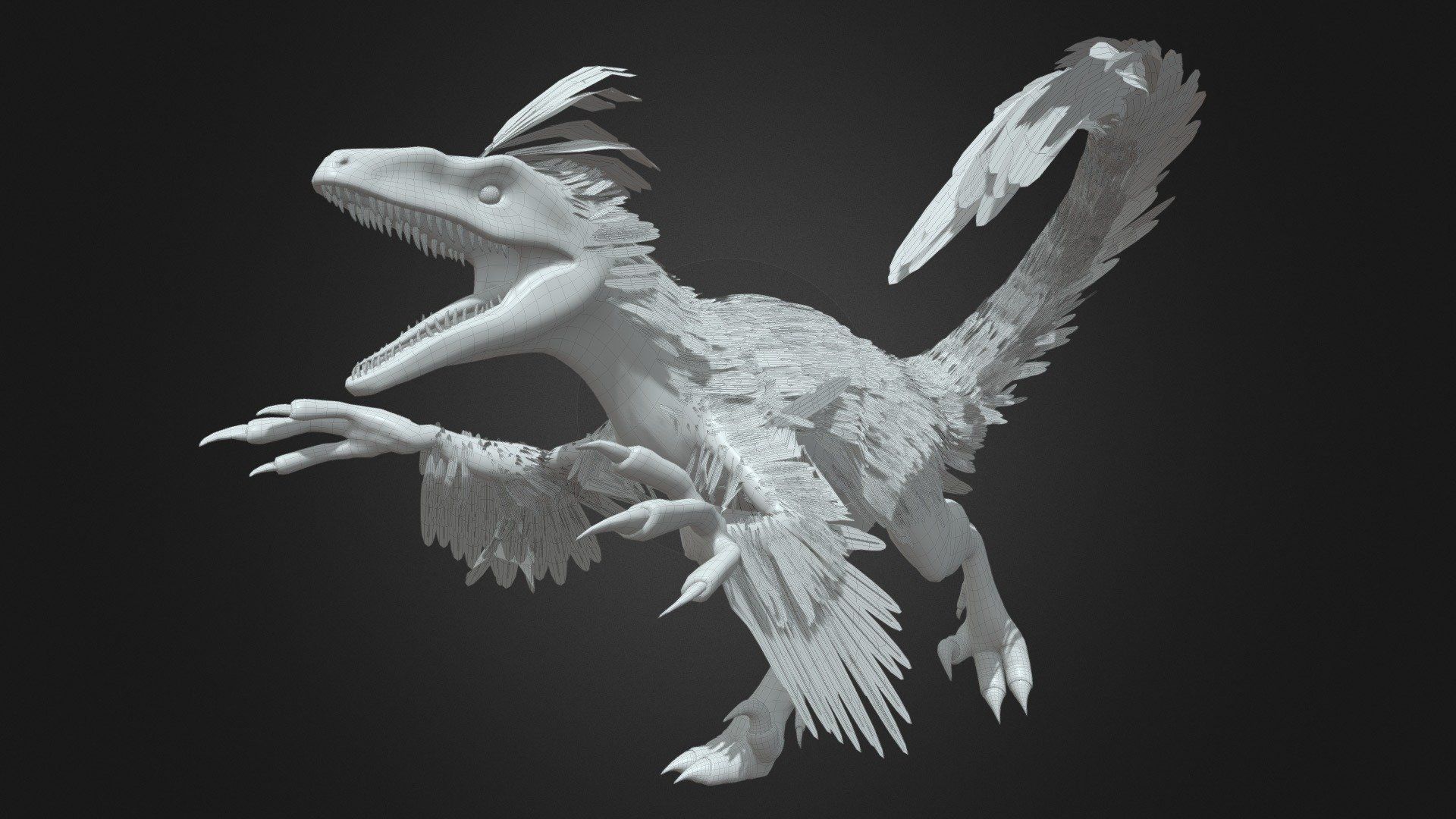 1920x1080 Pyroraptor Rigged Basemesh model by Creature Guard [c4518d9]