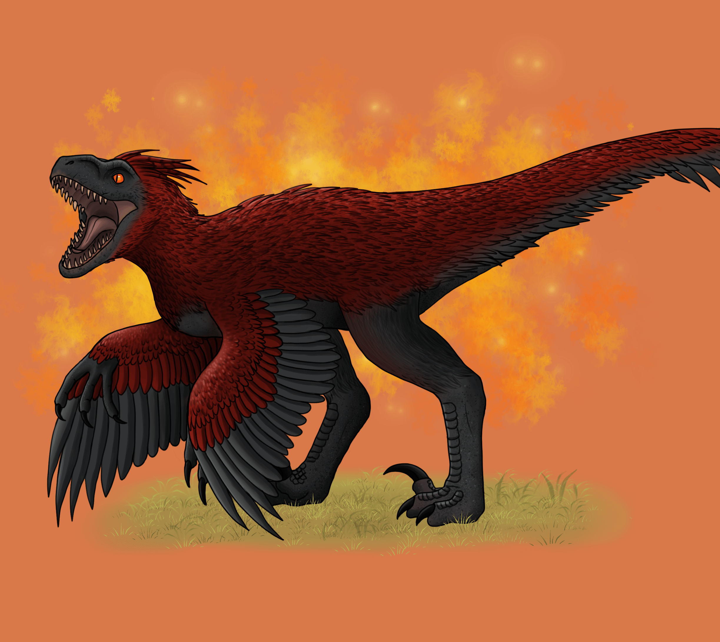 2447x2182 Pyroraptor by MysticRaven17 on Newgrounds