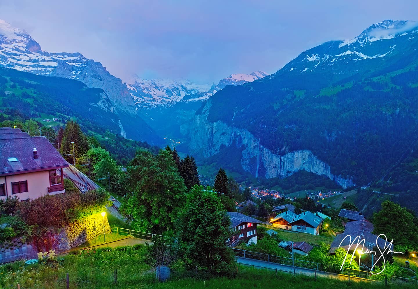 1440x996 Dusk In Wengen. Wengen, Bernese Alps, Switzerland. Mickey Shannon Photography