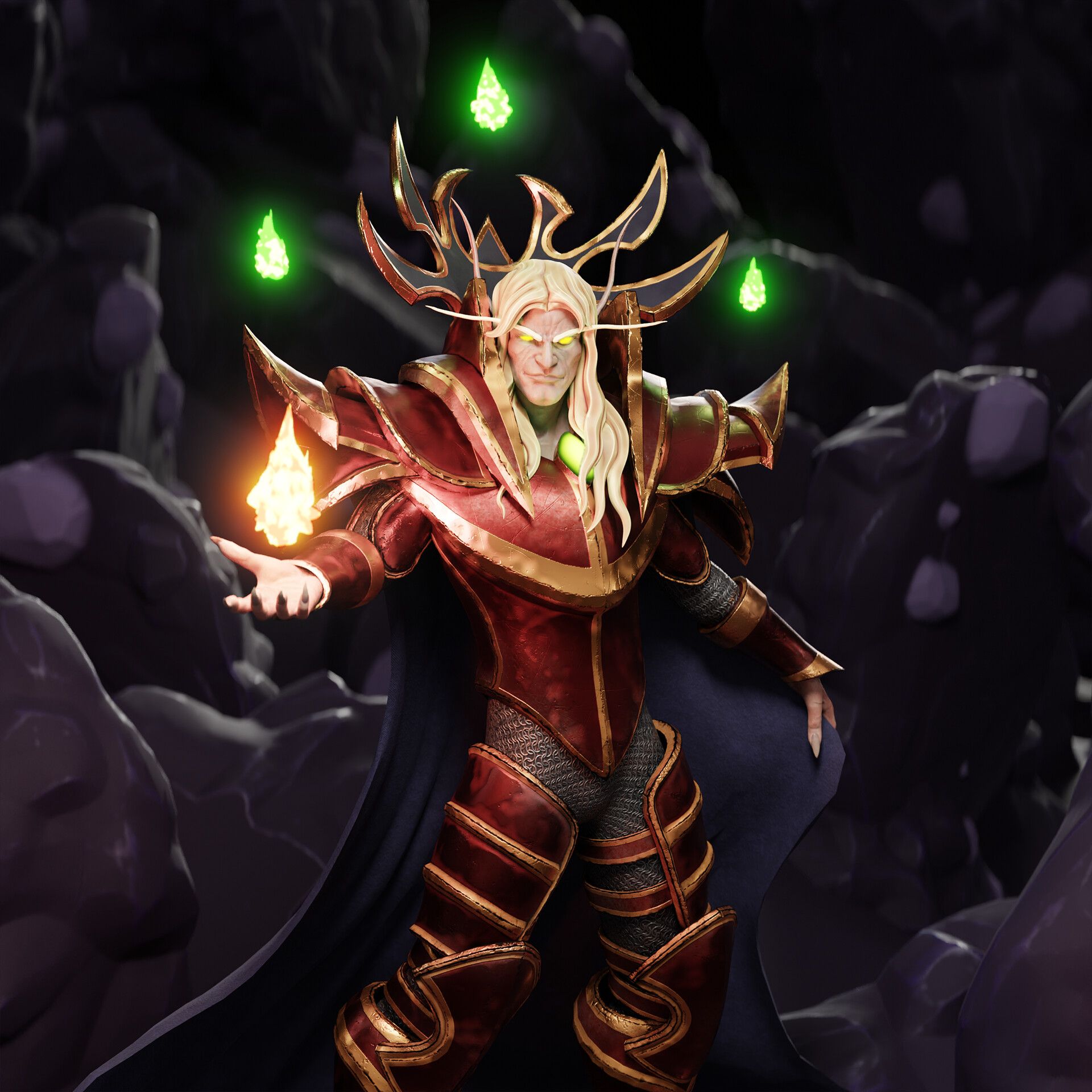 1920x1920 Ferhat (Fero) Tanman'thas Sunstrider Fan Art & Procedural Animation