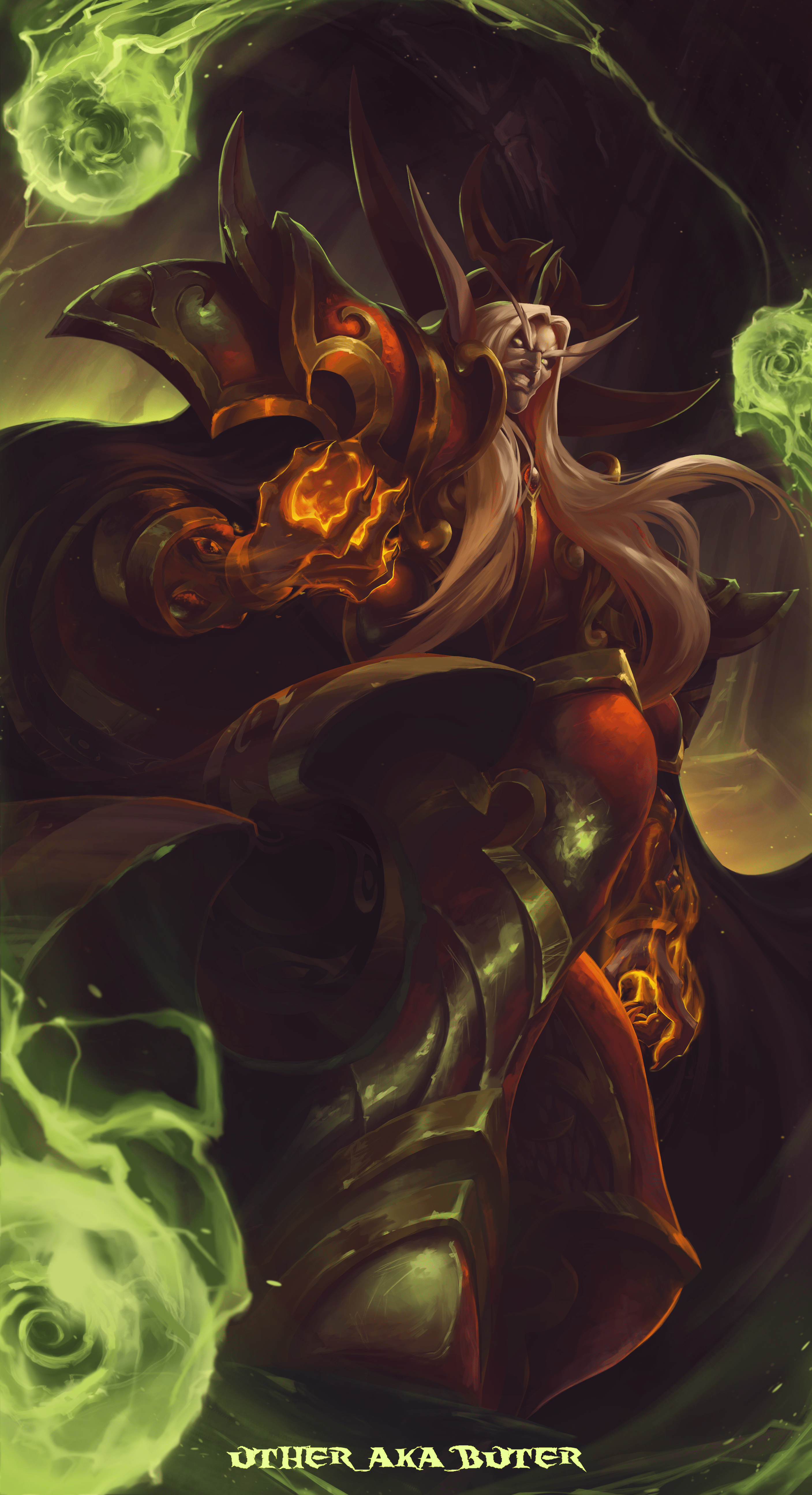 2814x5181 Kael'thas Sunstrider from Warcraft 3 (by me)