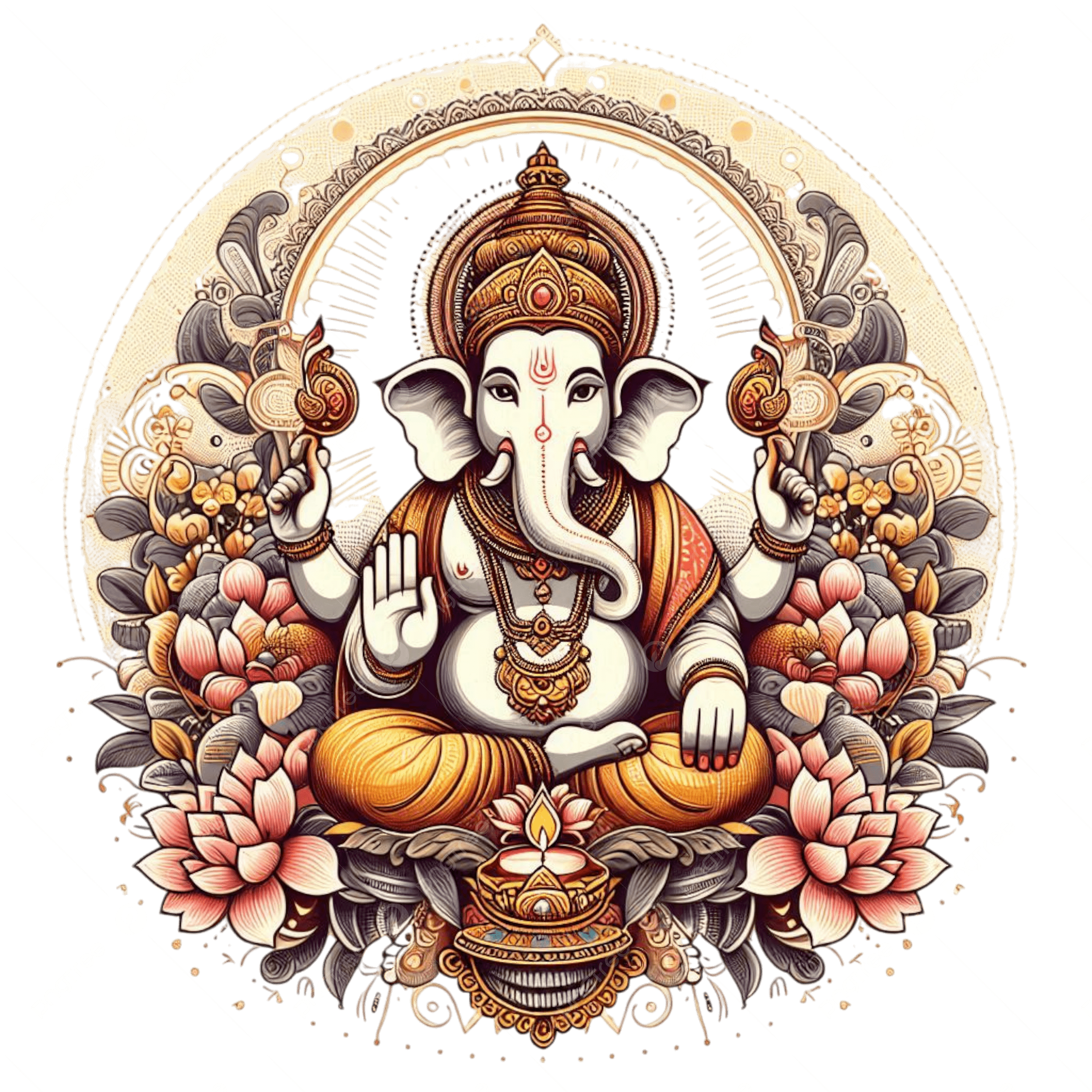 2500x2500 3D Lord Ganesha Artistic Idol On Transparent Background, Lord Ganesha Artistic Idol, Ganpati PNG Transparent Image and Clipart for Free Download