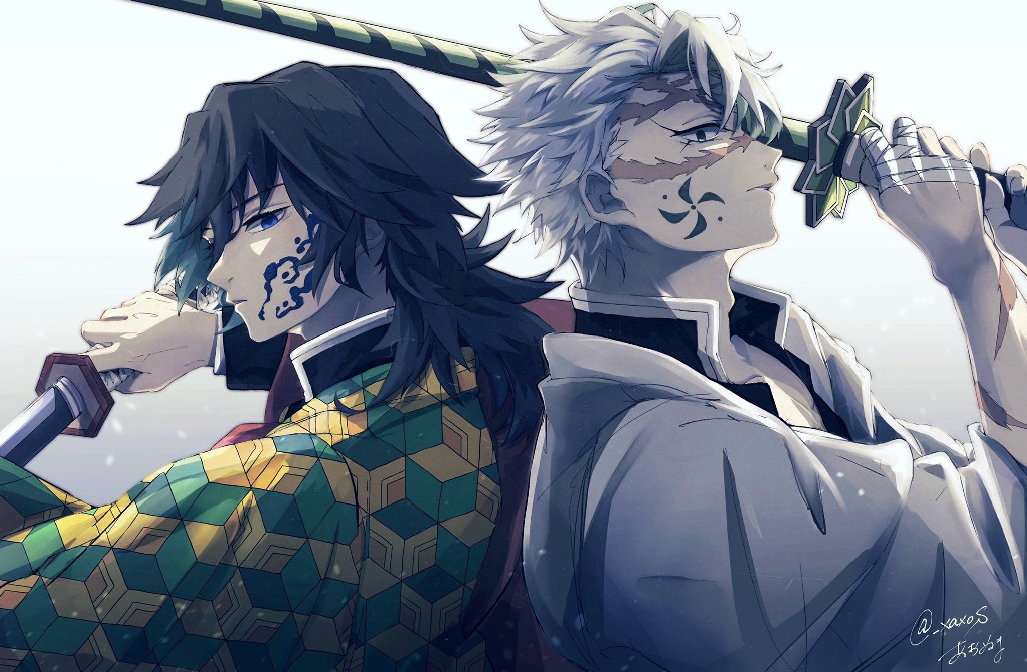 2048x1340 Sanemi X Giyuu Wallpaper