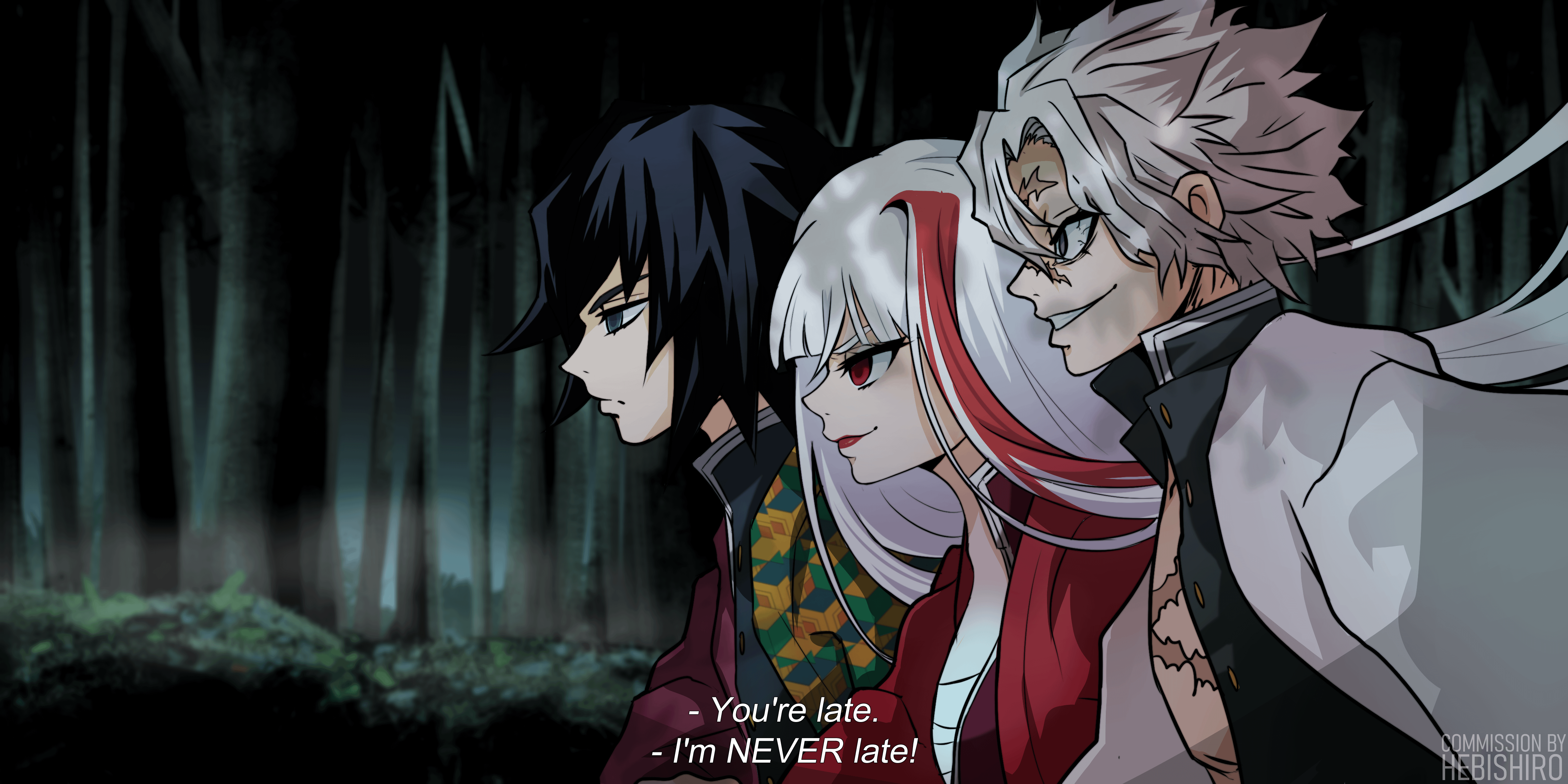 4400x2200 Sanemi X Giyuu Wallpaper