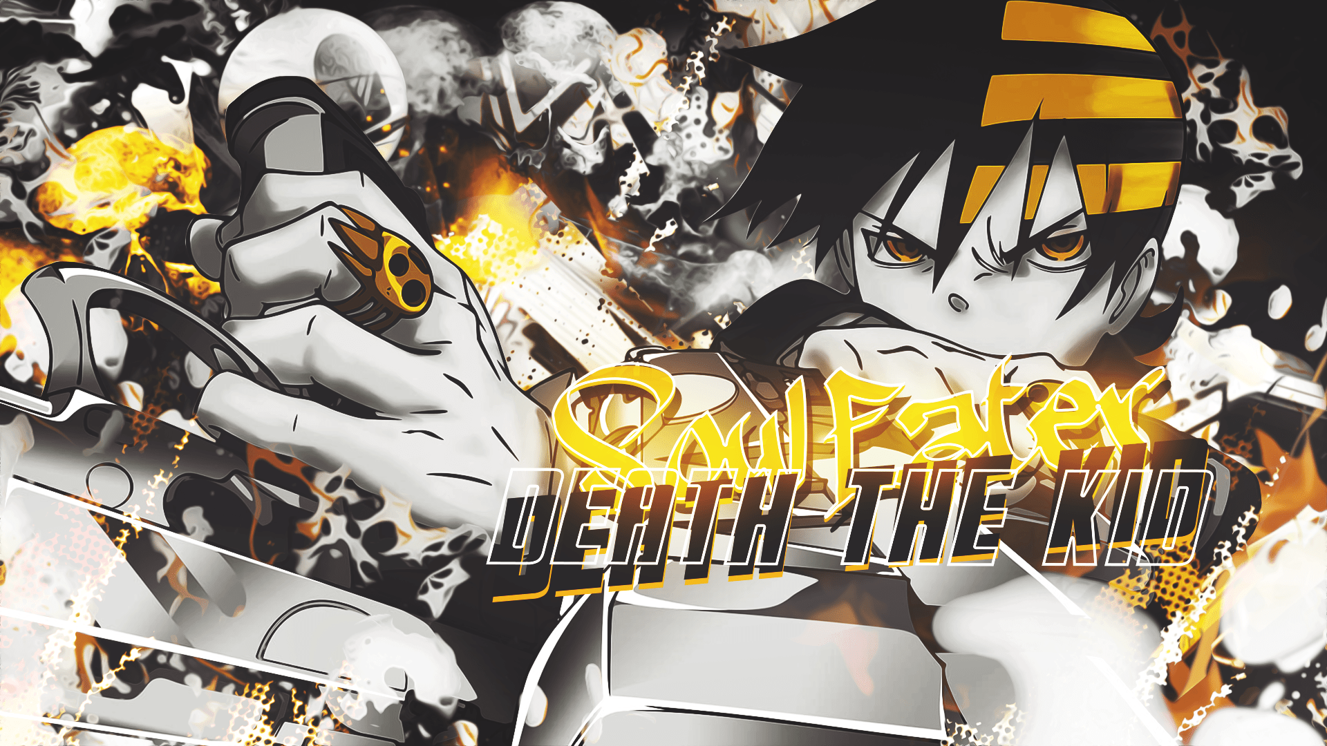 1920x1080 Soul Eater HD Wallpaper: Death the Kid in Actionx1080