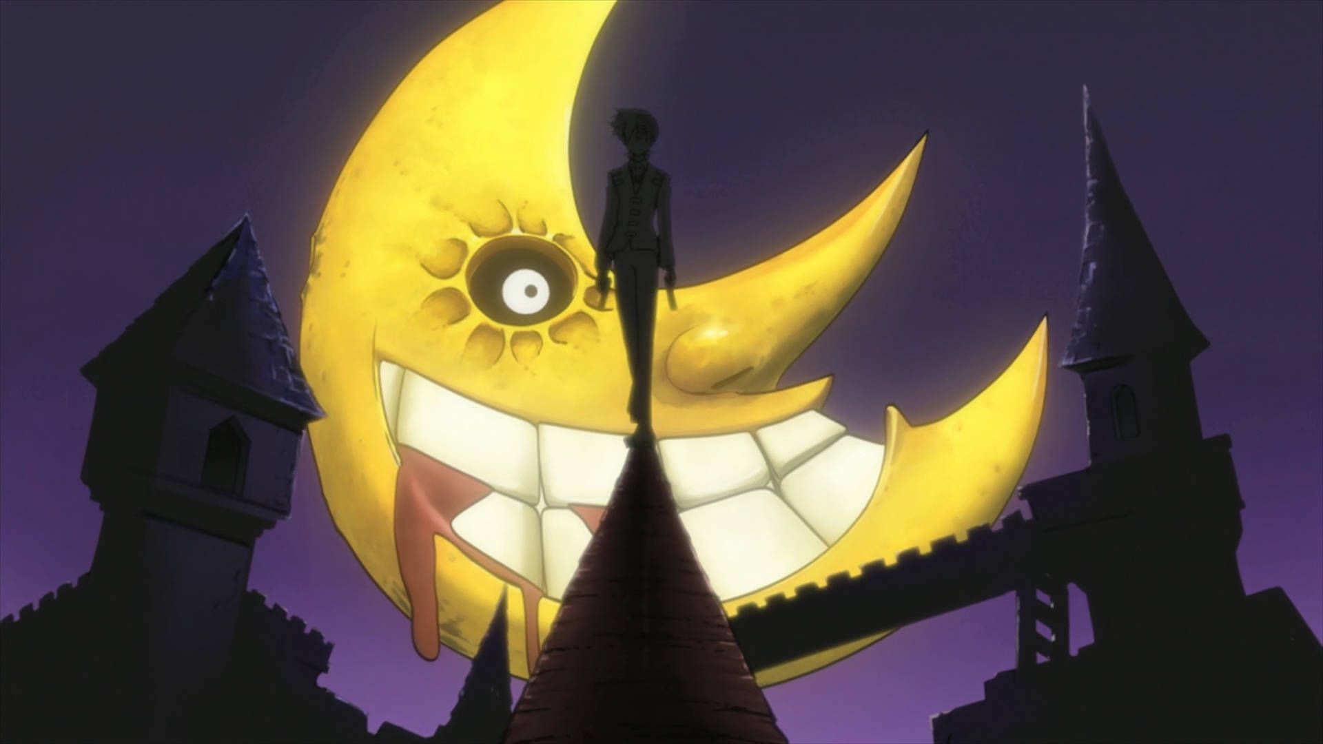 1920x1080 Download Soul Eater Moon With Death The Kid Wallpaper
