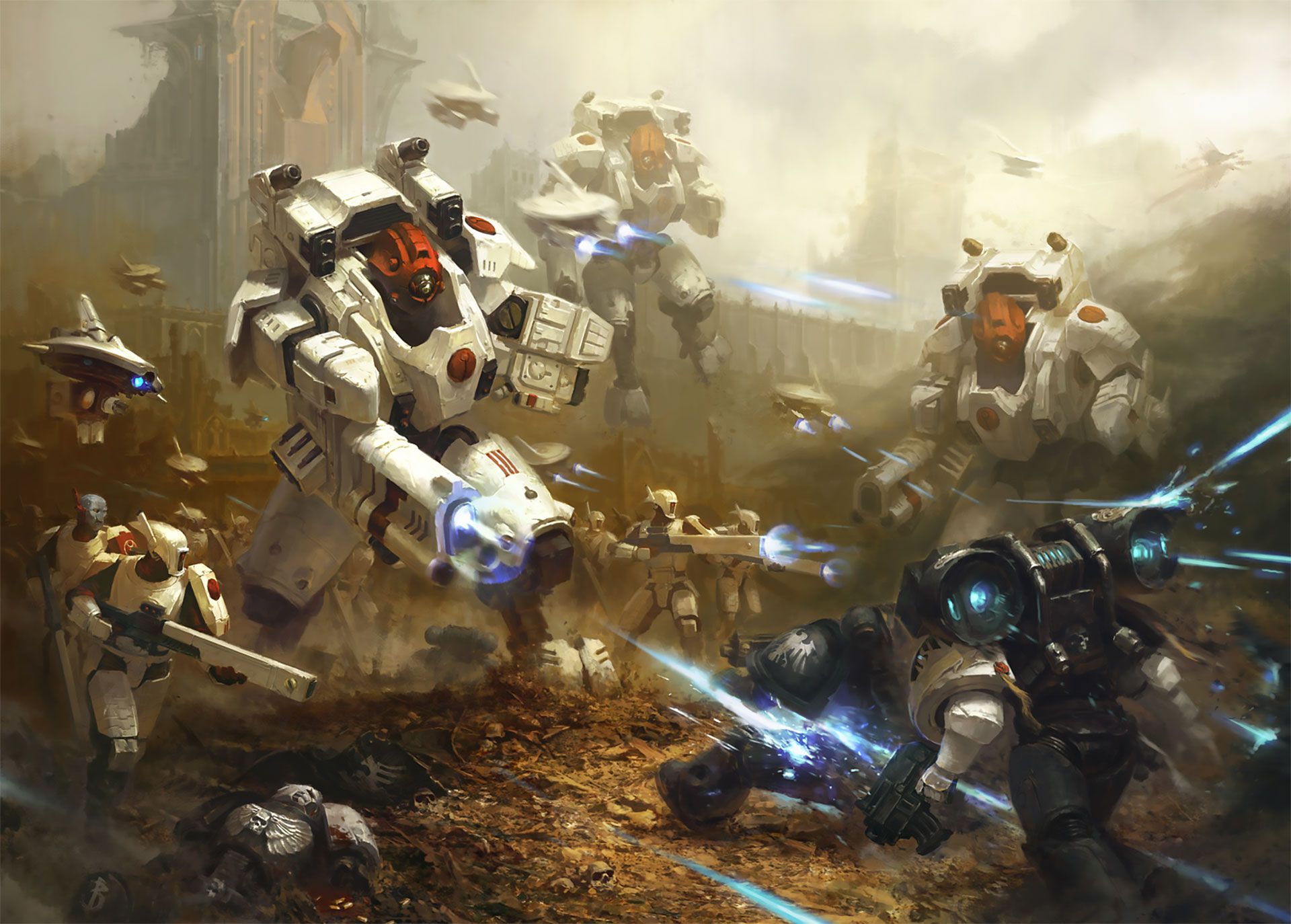 1920x1374 T'au Empire 40K Artwork