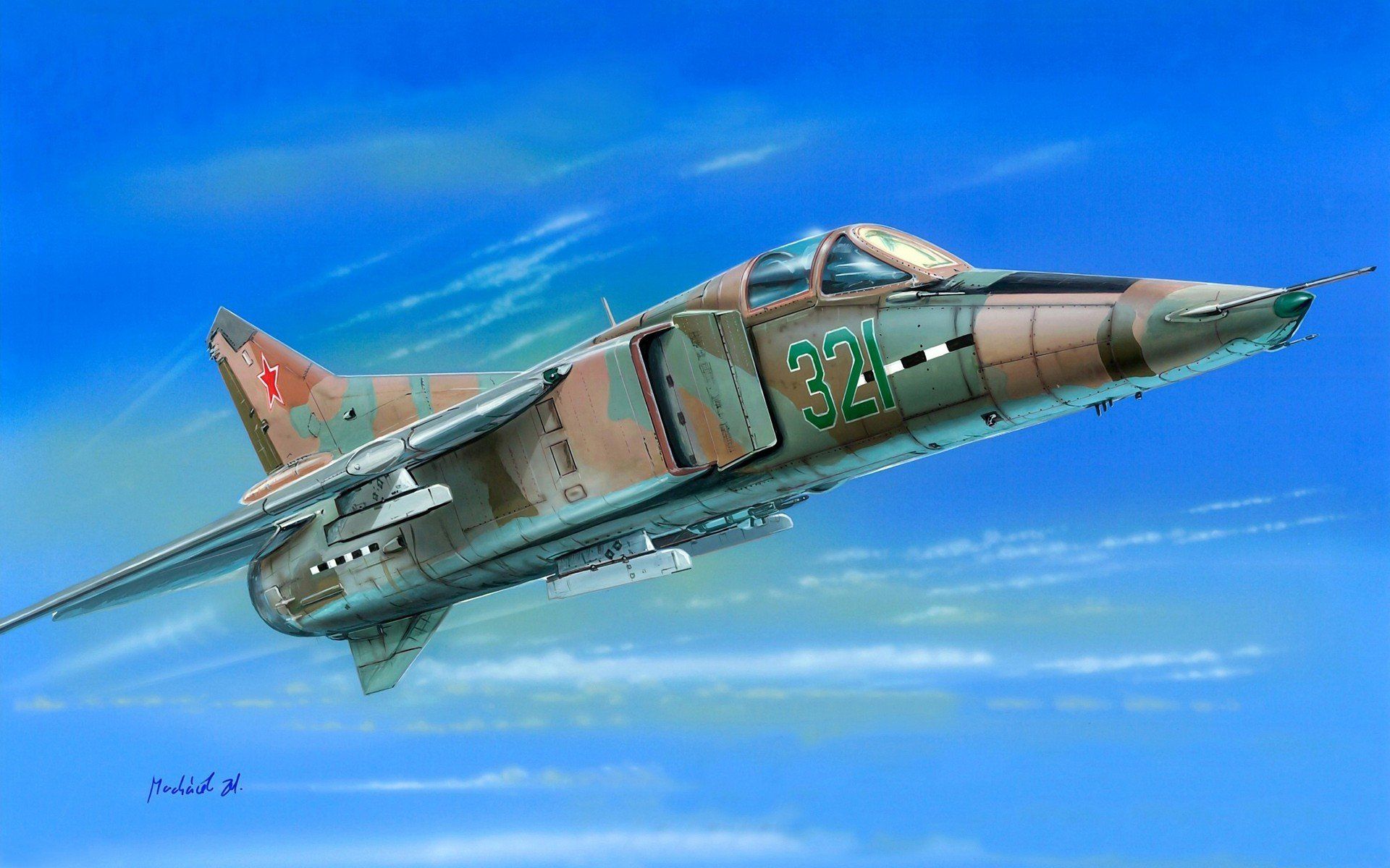 1920x1200 Mikoyan MiG 27 Military Jet HD Wallpaper: Sleek Power In Flightx1200