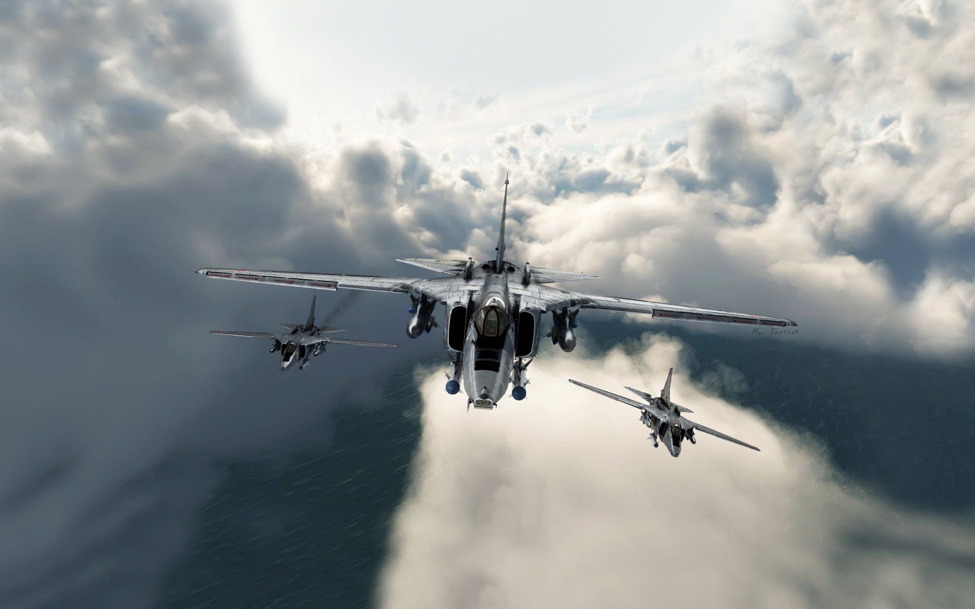 1920x1200 Mikoyan MiG 27 Jet Fighters Soaring