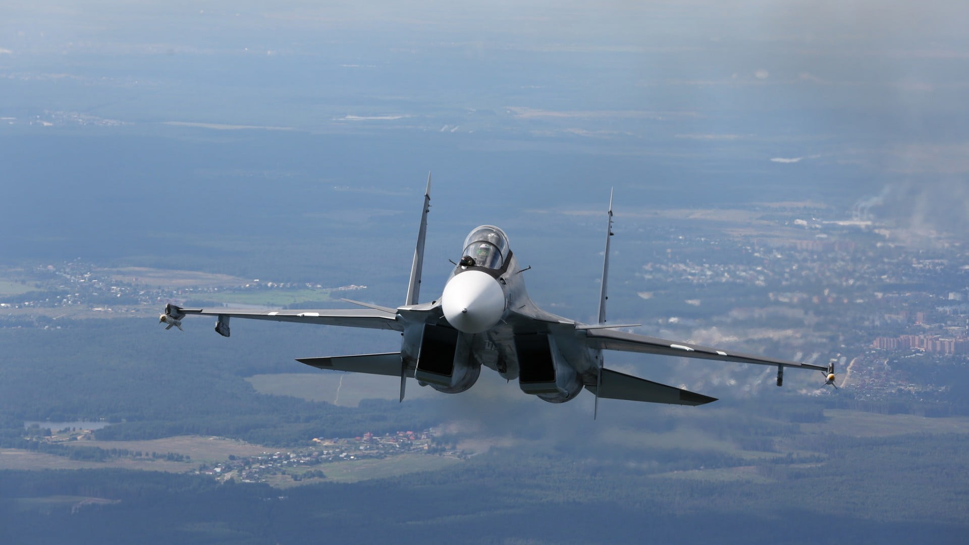 1920x1080 White and gray aircraft, Su- airplane HD wallpaper