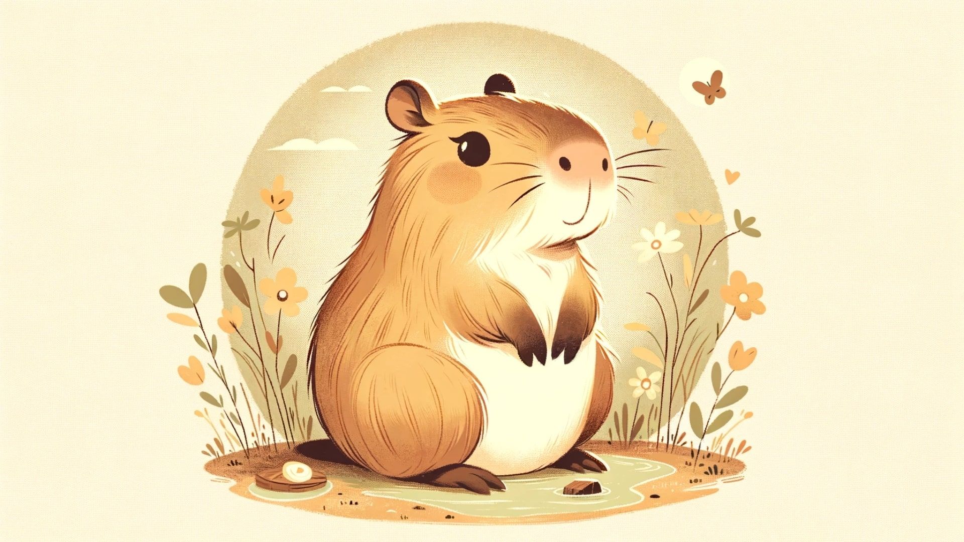 1920x1080 Capybara Wallpaper