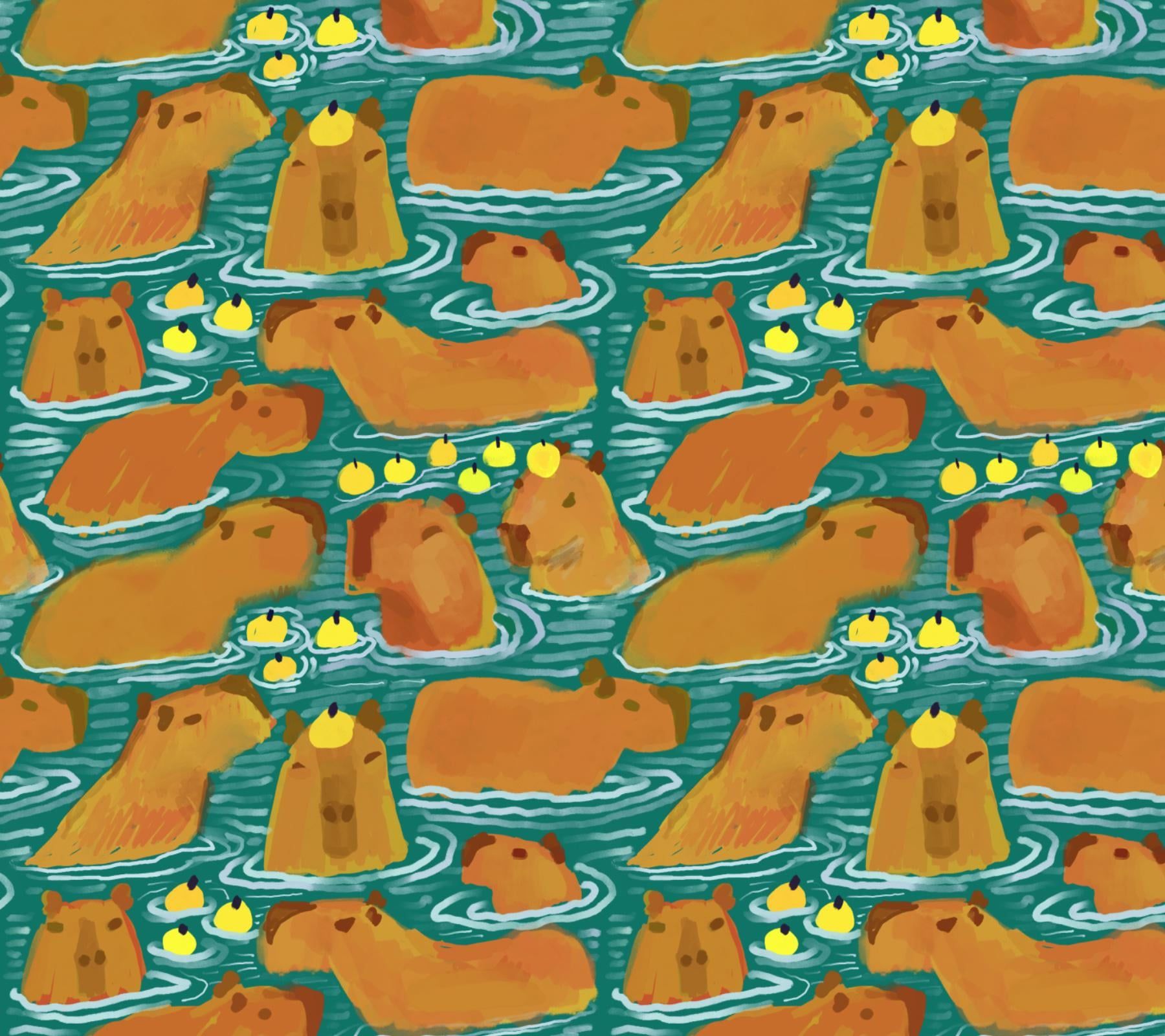 1800x1600 Another capybara pattern