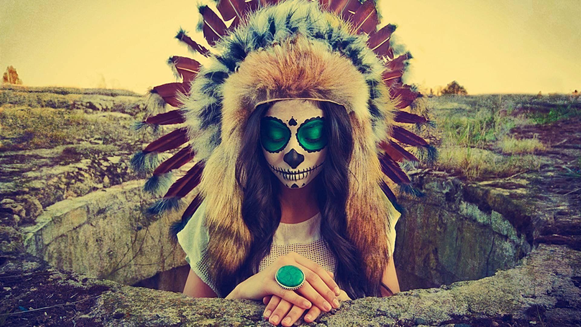 1920x1080 Indian Skull Wallpaper
