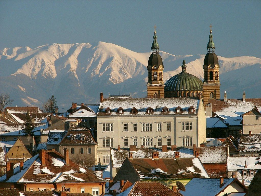 1024x768 Sibiu's Orthodox Cathedral. Built between 1902