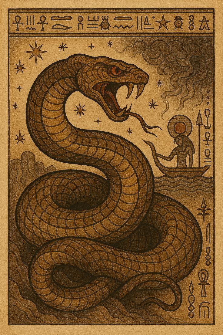 736x1104 Apep / Apophis, Egyptian Serpent Deity