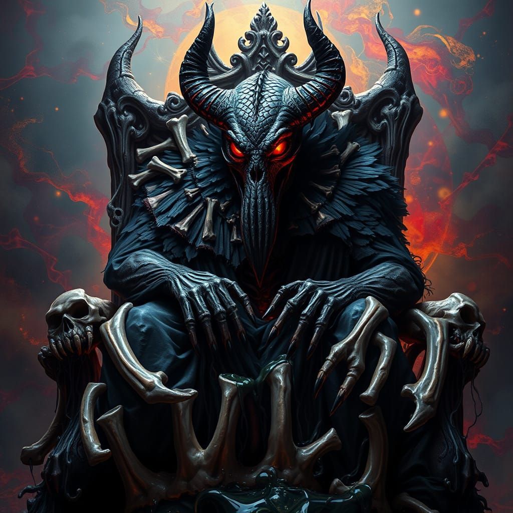 1024x1024 Dark God of Apophis Reigns Over Throne of Bones in