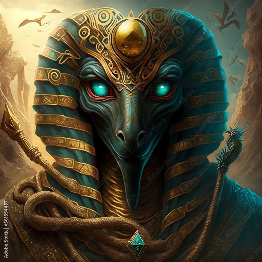 1000x1000 Ilustração Ancient Egyptian mythology. Apophis, the ancient Egyptian mythological god. Created with Generative AI technology. do Stock